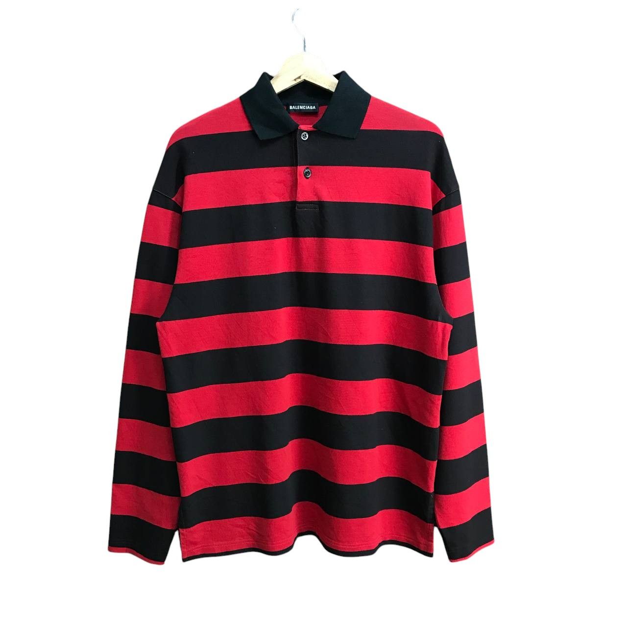 Balenciaga BALENCIAGA STRIPED RUGBY POLO Size US XXS / EU 40 - 1 Thumbnail
