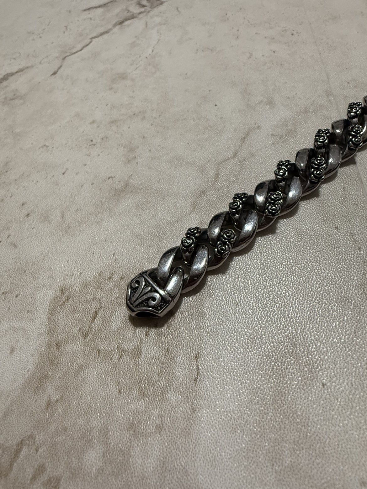 XL - Chrome Hearts / Biker Bracelet With small Roses