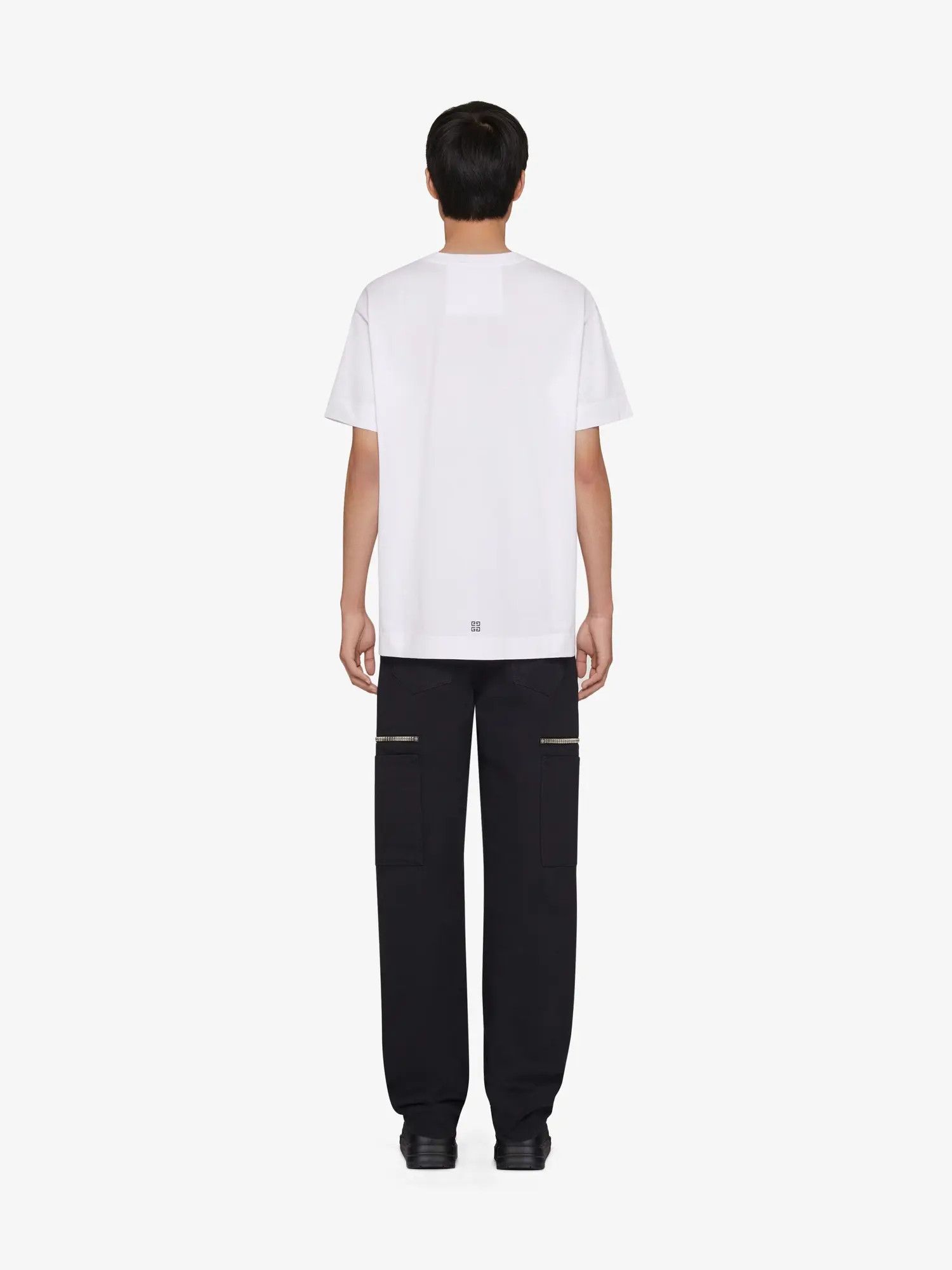 Givenchy o1gr1nt0125 Cotton Circle Print Oversized T-Shirt in White Size US XL / EU 56 / 4 - 4 Thumbnail