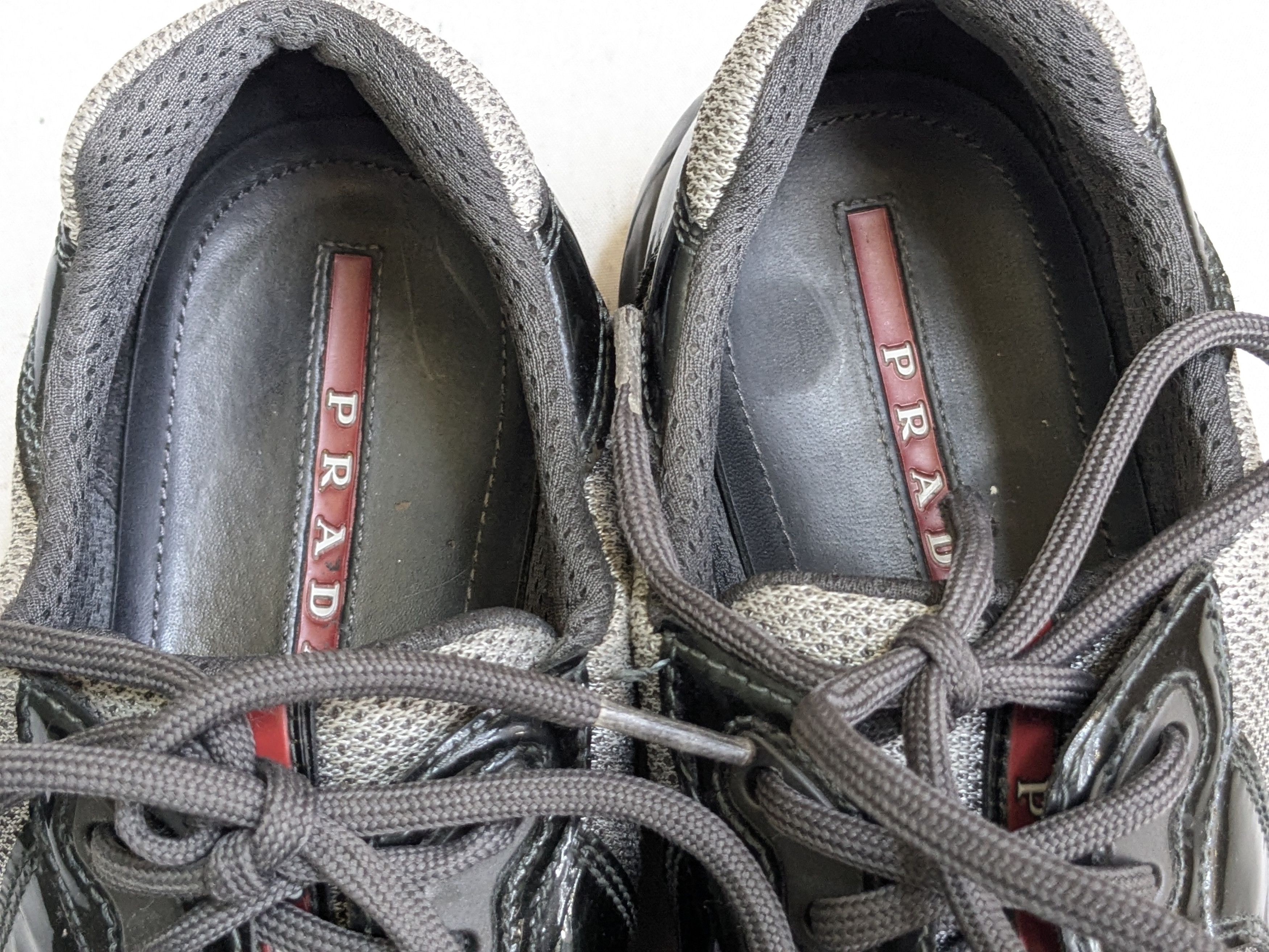 Prada Prada America's Cup Sneakers Gray Patent Leather 9 Low Top Size US 9 / EU 42 - 5 Thumbnail