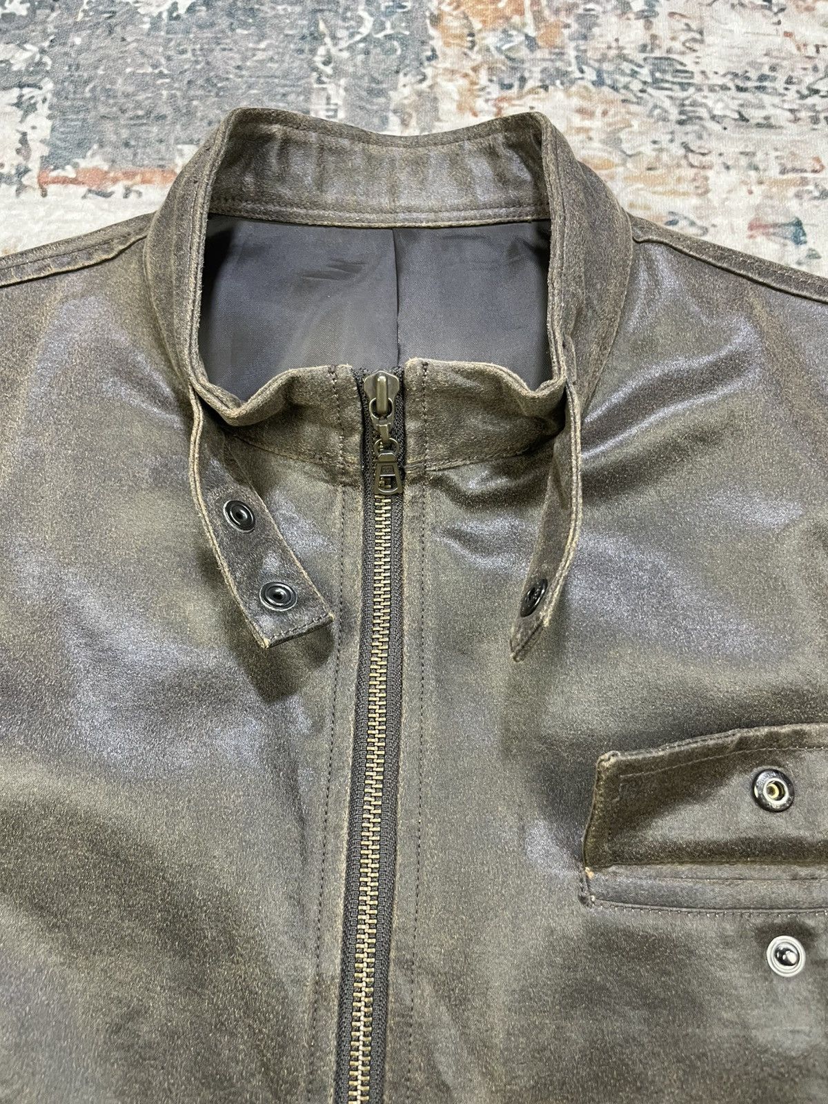 Comme Ca Ism Comme Ca Ism Cafe Racer Faux Leather Jacket Size US L / EU 52-54 / 3 - 2 Thumbnail