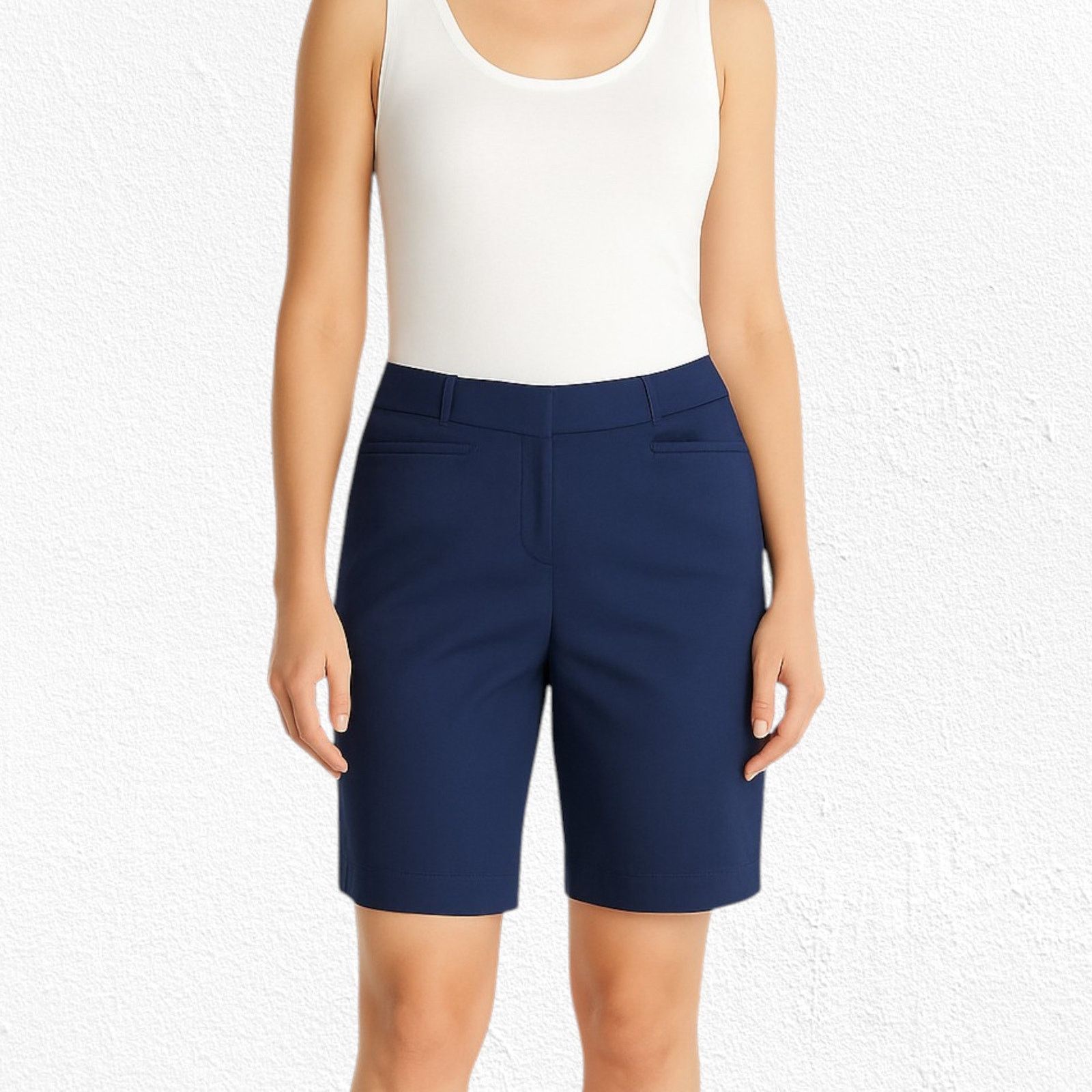 Chicos Chico’s Navy Fabulously Slimming Bermuda Shorts Size 6 Size 28" / US 6 / IT 42 - 3 Thumbnail