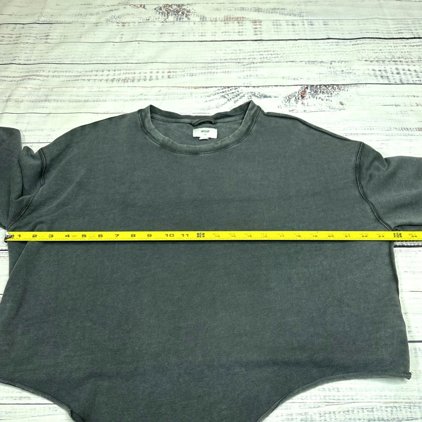Vintage Aerie Womens Bodysuit Long Sleeve Gray Cotton Blend Crew Neck L Size L / US 10 / IT 46 - 3 Thumbnail