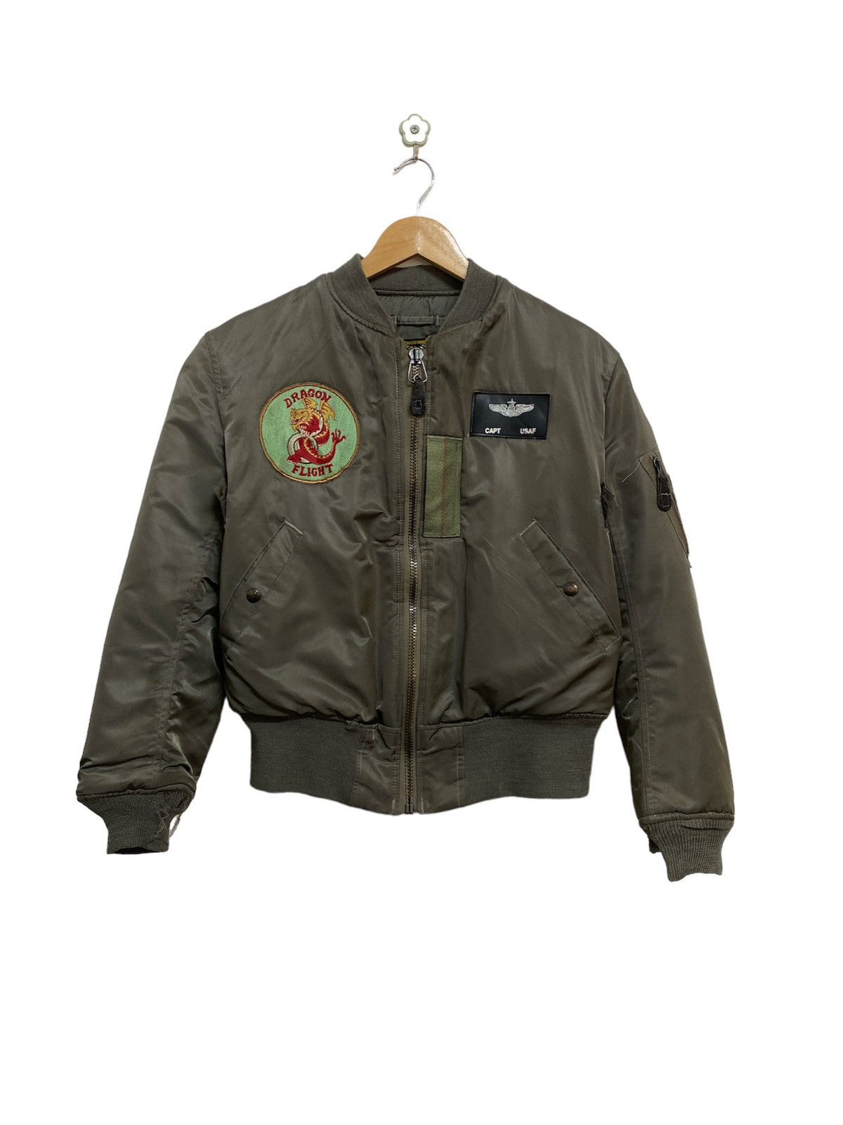 Avirex Ma 1 - Vtg Avirex MA-1 Dragon Flight Bomber Jacket USAF Size US S / EU 44-46 / 1 - 1 Thumbnail