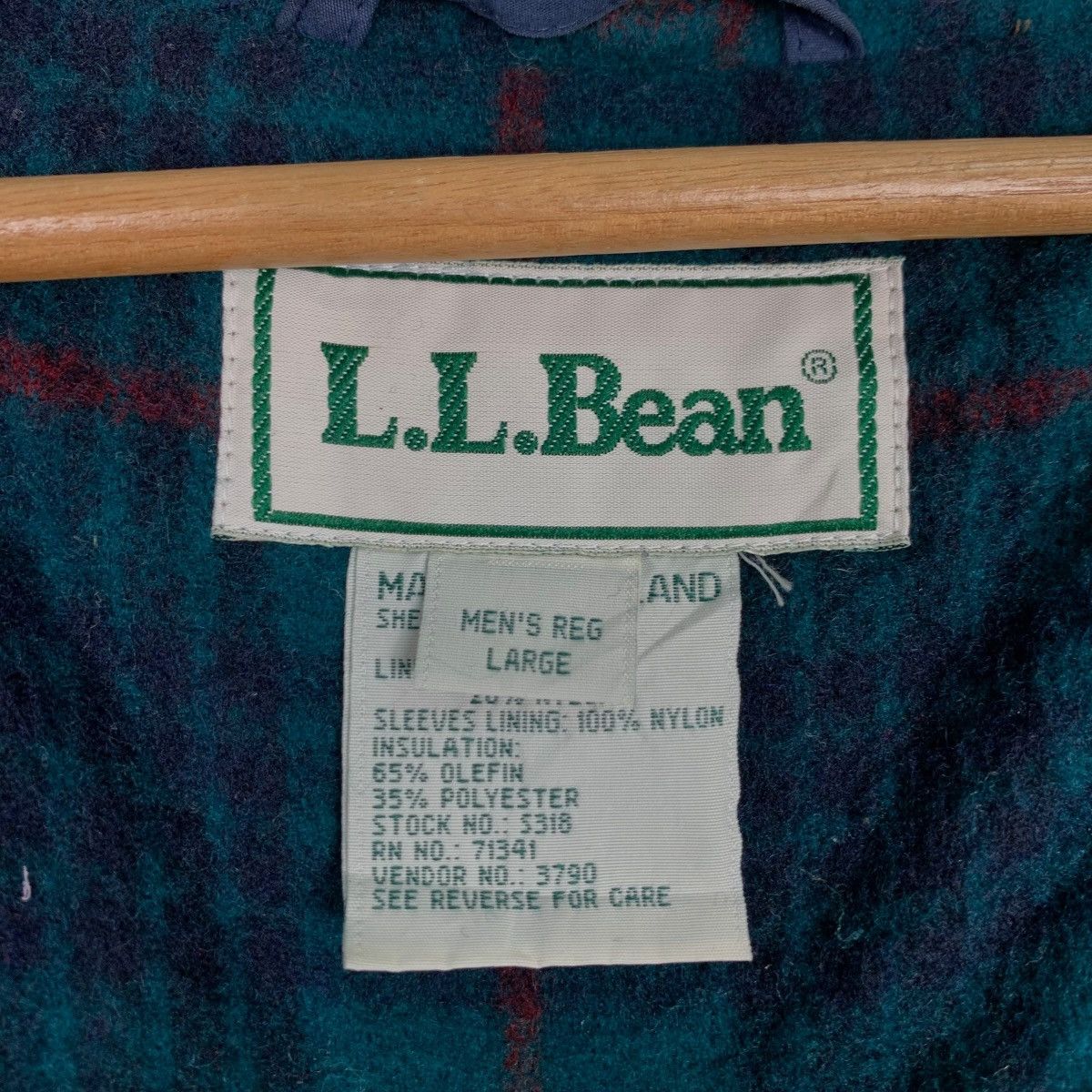 L.L. Bean L.L BEAN Tartan Lined Hooded Chore Jacket Parka #0353-C16 Size US L / EU 52-54 / 3 - 17 Thumbnail