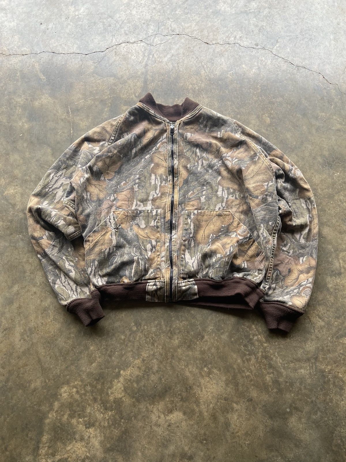 Image of Crazy Vintage Reversible Mossy Oaks Camo Jacket XL Usa, Men's