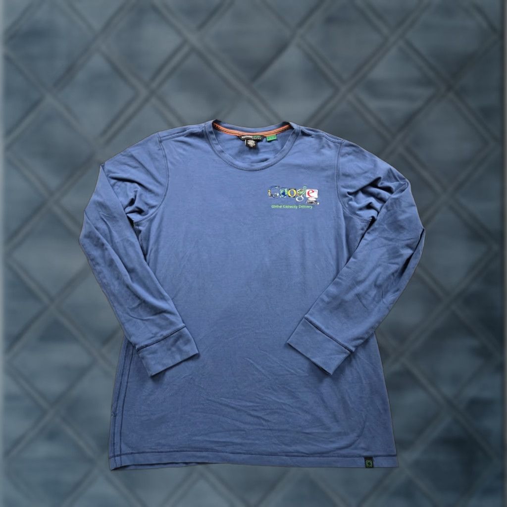 Vintage Vintage Google T Shirt Large Womens Blue 2000s Employee Tech Long Sleeve Y2K Size L / US 10 / IT 46 - 1 Thumbnail
