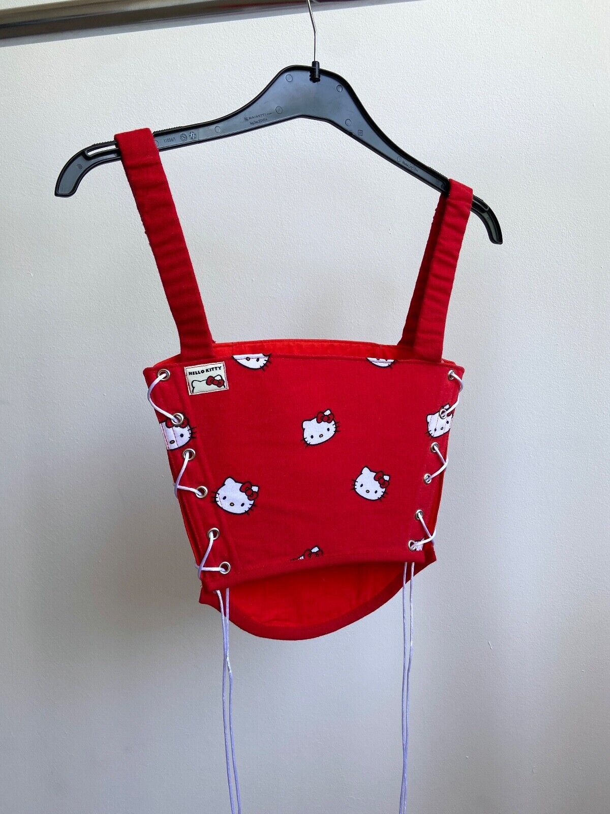 Handmade Handmade Hello Kitty Red Icon Women's Tank Crop Top Corset Size S / US 4 / IT 40 - 6 Thumbnail