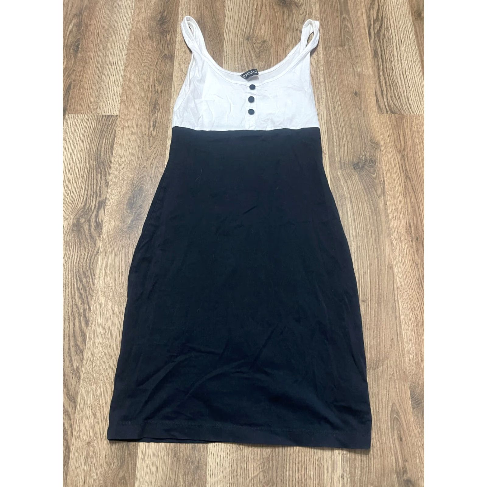 H&M H&M Dress, Girl's Size 4, Black White, Black Buttons, Sleeveless Size S / US 4 / IT 40 - 2 Thumbnail
