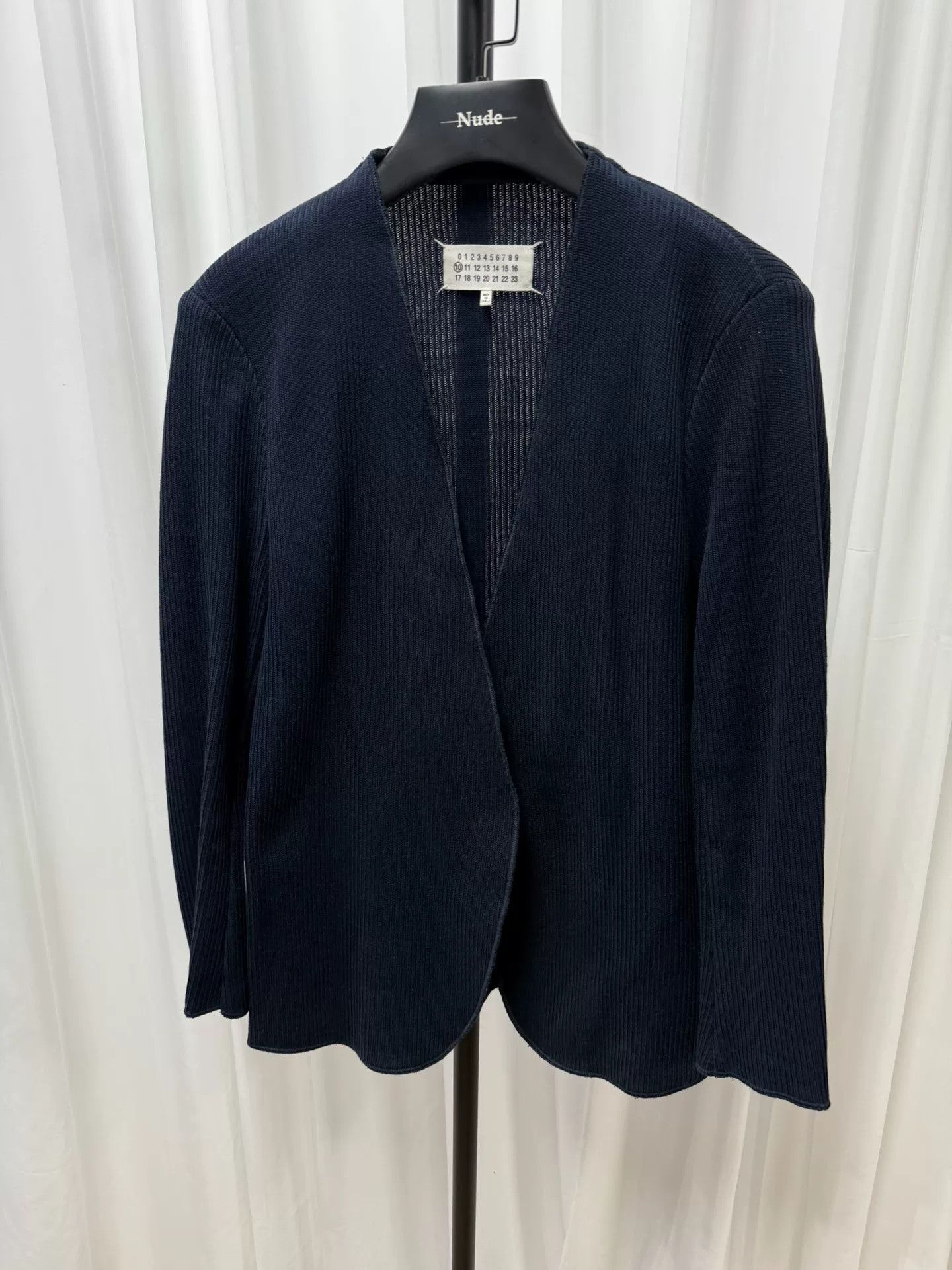 Maison Margiela Maison Margiela Collarless Knit Blazer Size US S / EU 44-46 / 1 - 1 Thumbnail