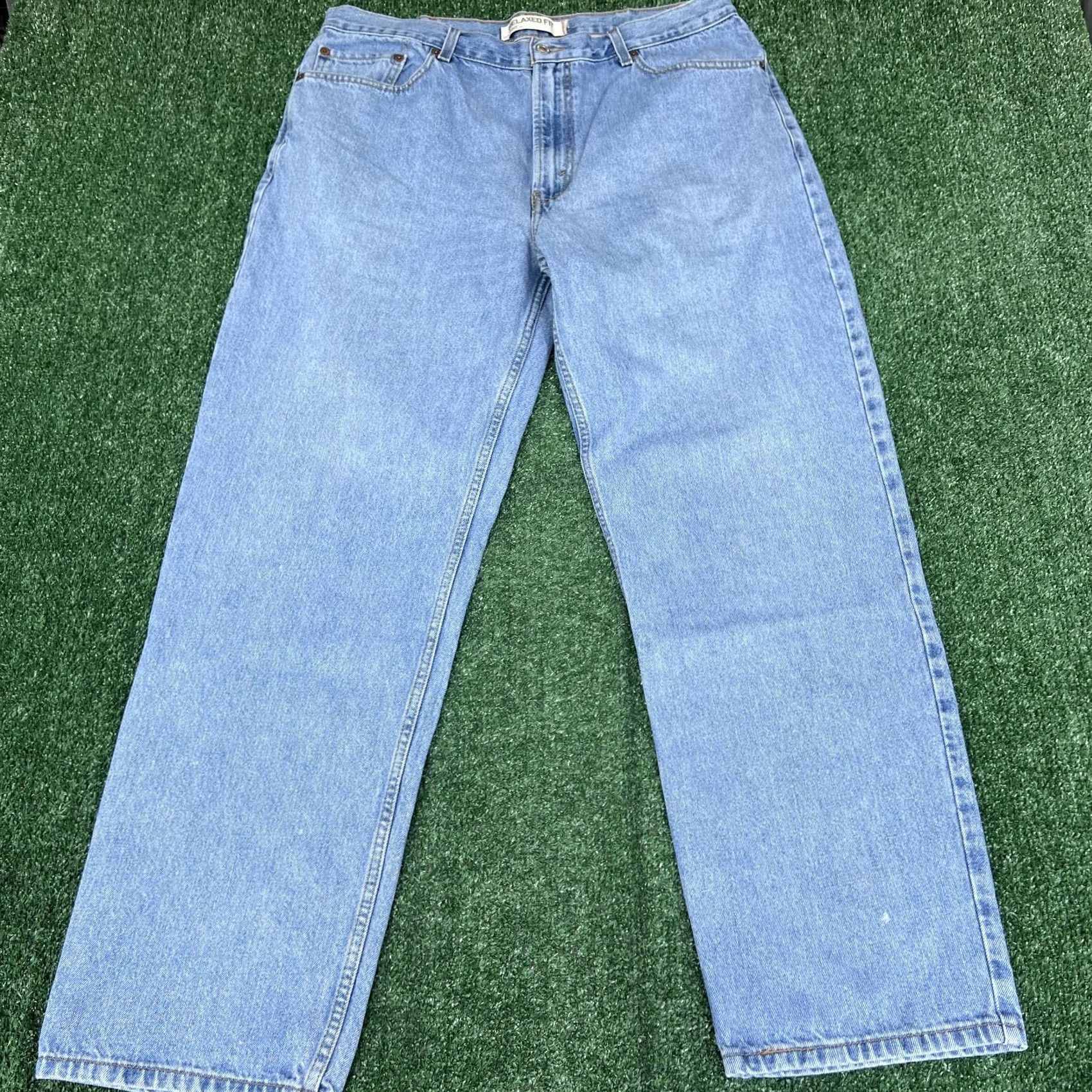Levi's VTG Levi's 550 Jeans Men 38x31 Blue Distress Red Tab Relaxed Fit Tapered Leg Y2K Jeans Men 38 Blue Distress 550 90s USA Levi's 500 Series Size US 38 / EU 54 - 4 Thumbnail