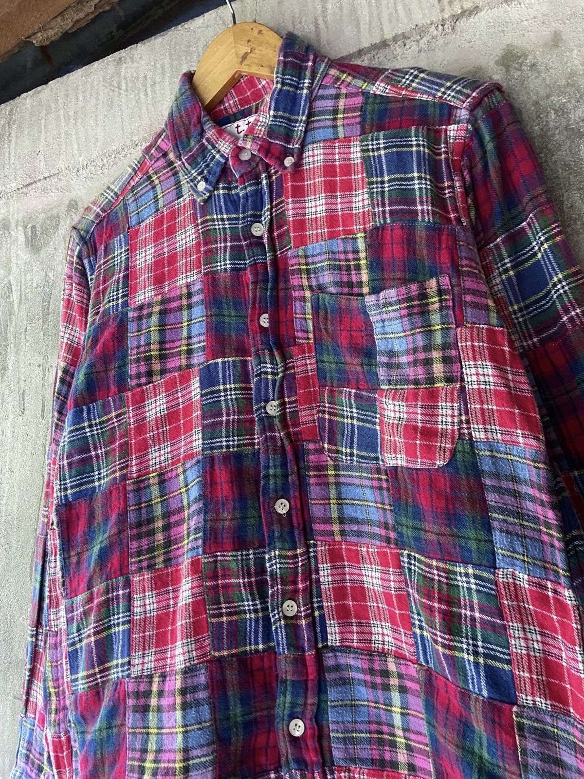 Japanese Brand T.T.U SMOOTH AND COMFORTABLE PATCHWORK BUTTON DOWN SHIRT Size US S / EU 44-46 / 1 - 4 Thumbnail