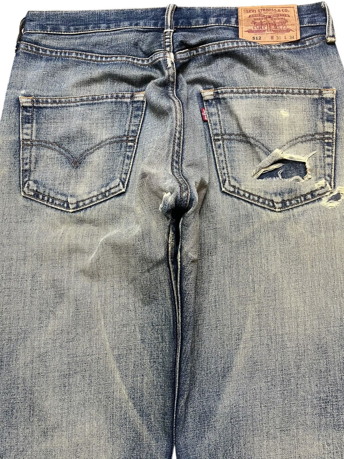 Levi's Vintage Clothing Vintage Levi’s 512 Mudwash Faded Distressed Denim Size US 33 - 6 Thumbnail