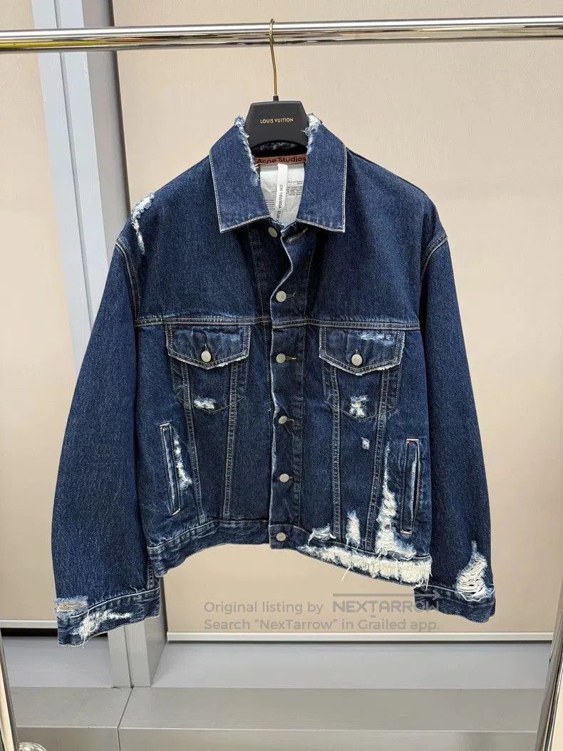Acne Studios Acne Studios FW24 Distressed Denim Jacket. Size US XXS / EU 40 - 1 Thumbnail