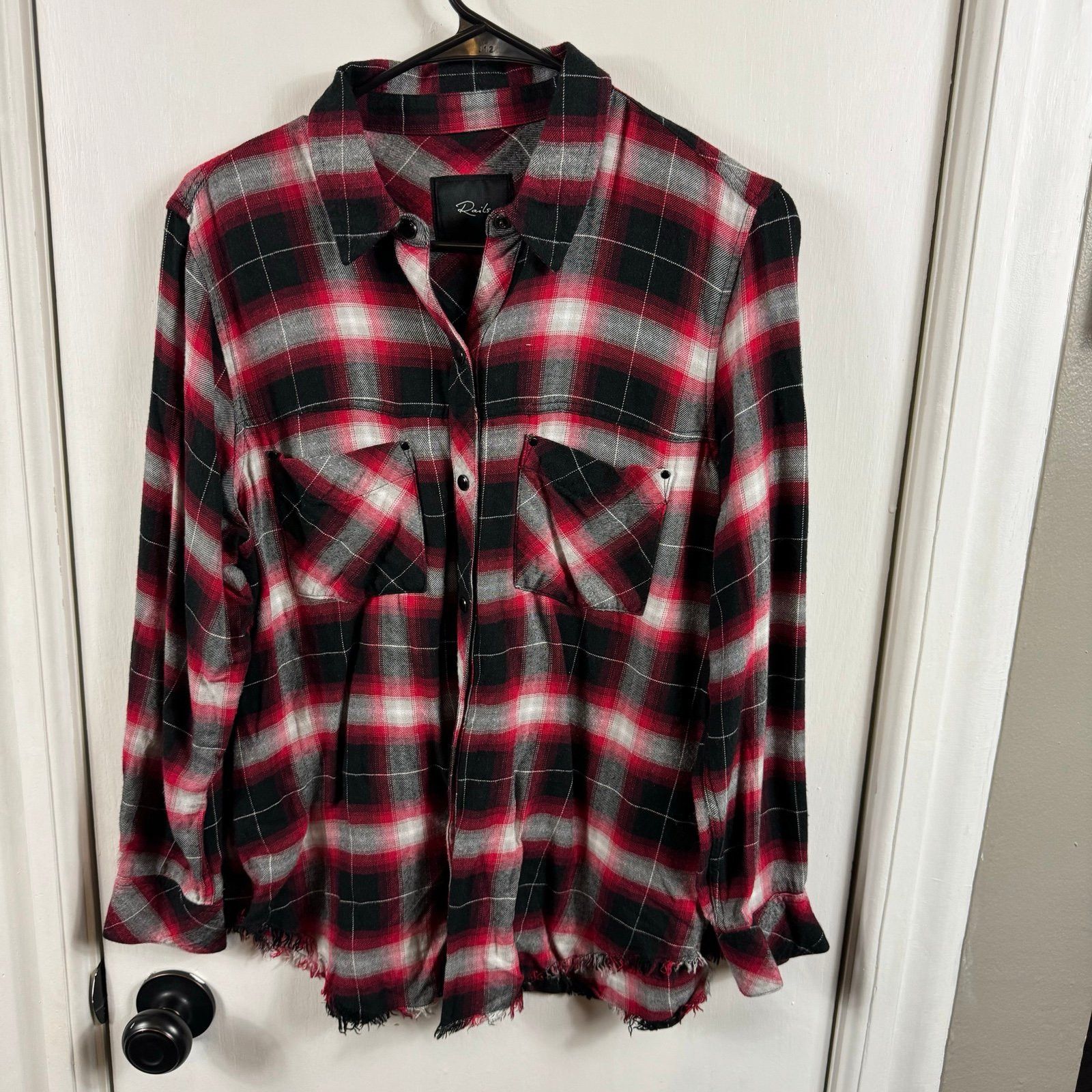 Rails Rails Leo Frayed Plaid Shirt fall casual snap up fall fraye Size S / US 4 / IT 40 - 3 Thumbnail