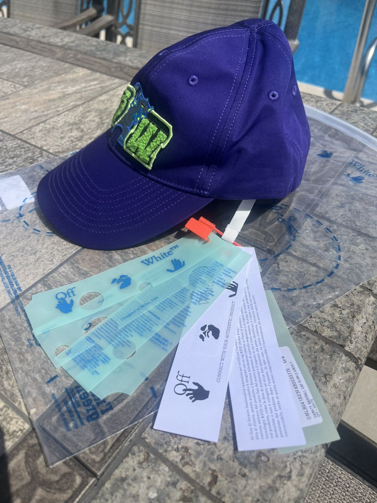 Off-White Off-White Varsity Baseball Hat Purple| With COA Size ONE SIZE - 2 Thumbnail