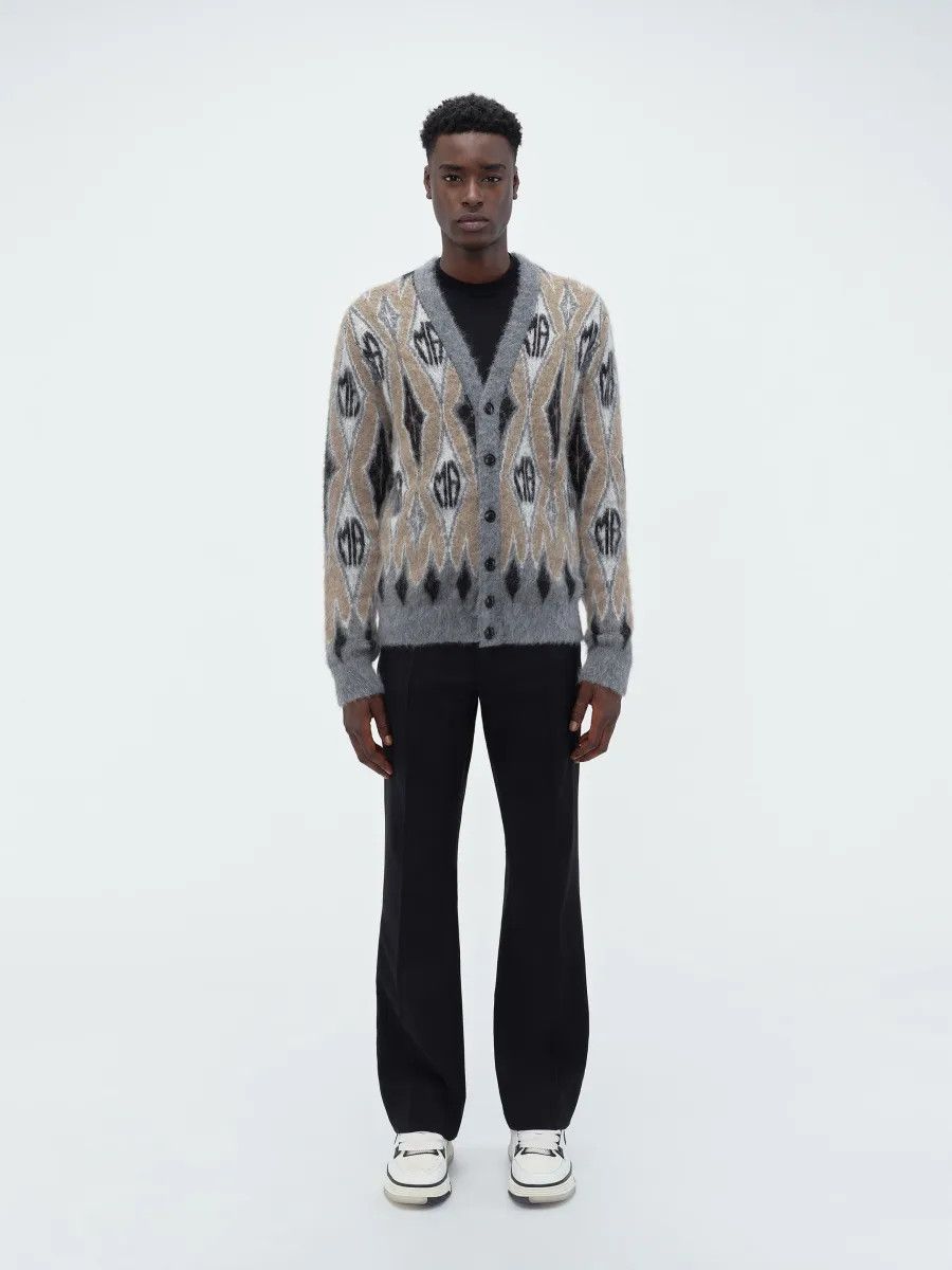Amiri o1w1db11224 Argyle Mohair Cardigan in Multicolor Size US S / EU 44-46 / 1 - 2 Thumbnail