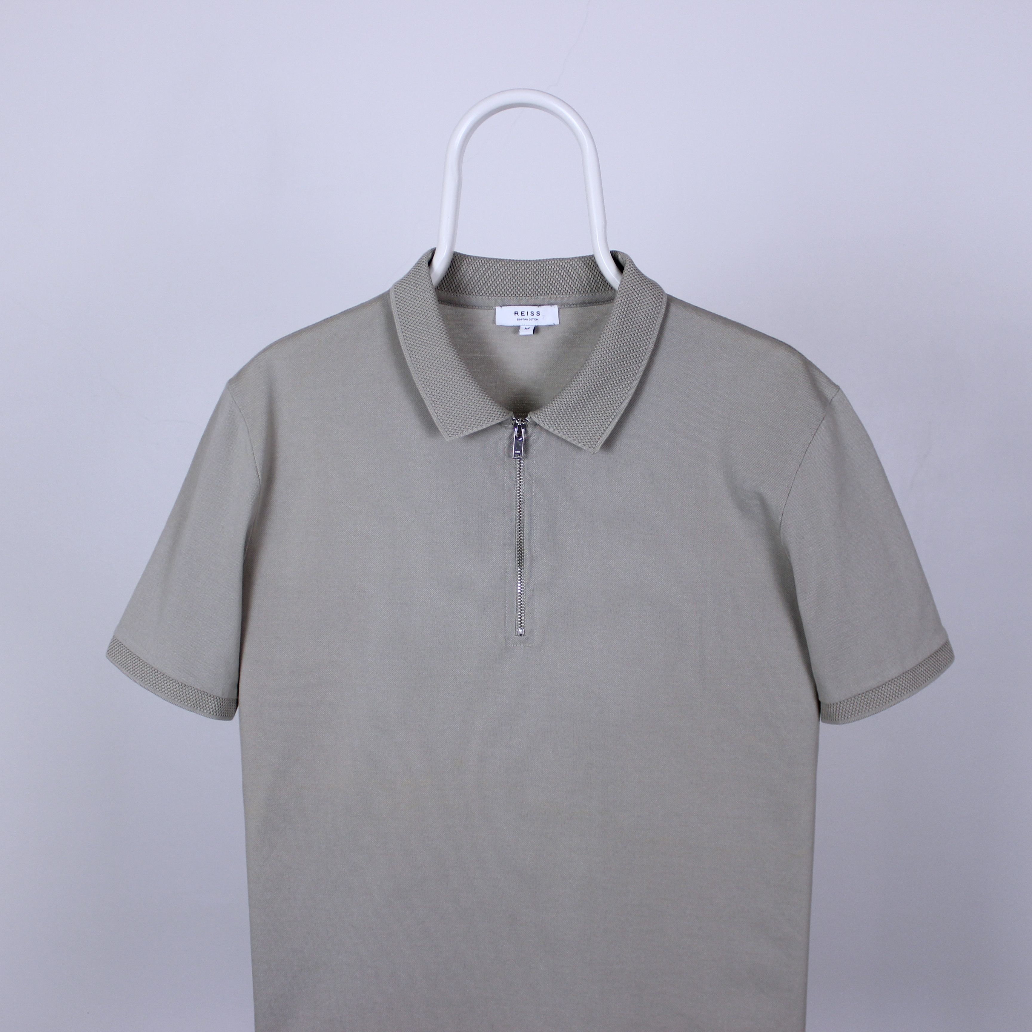 Reiss Reiss polo shirt men M zip 3/4 beige Size US M / EU 48-50 / 2 - 1 Thumbnail