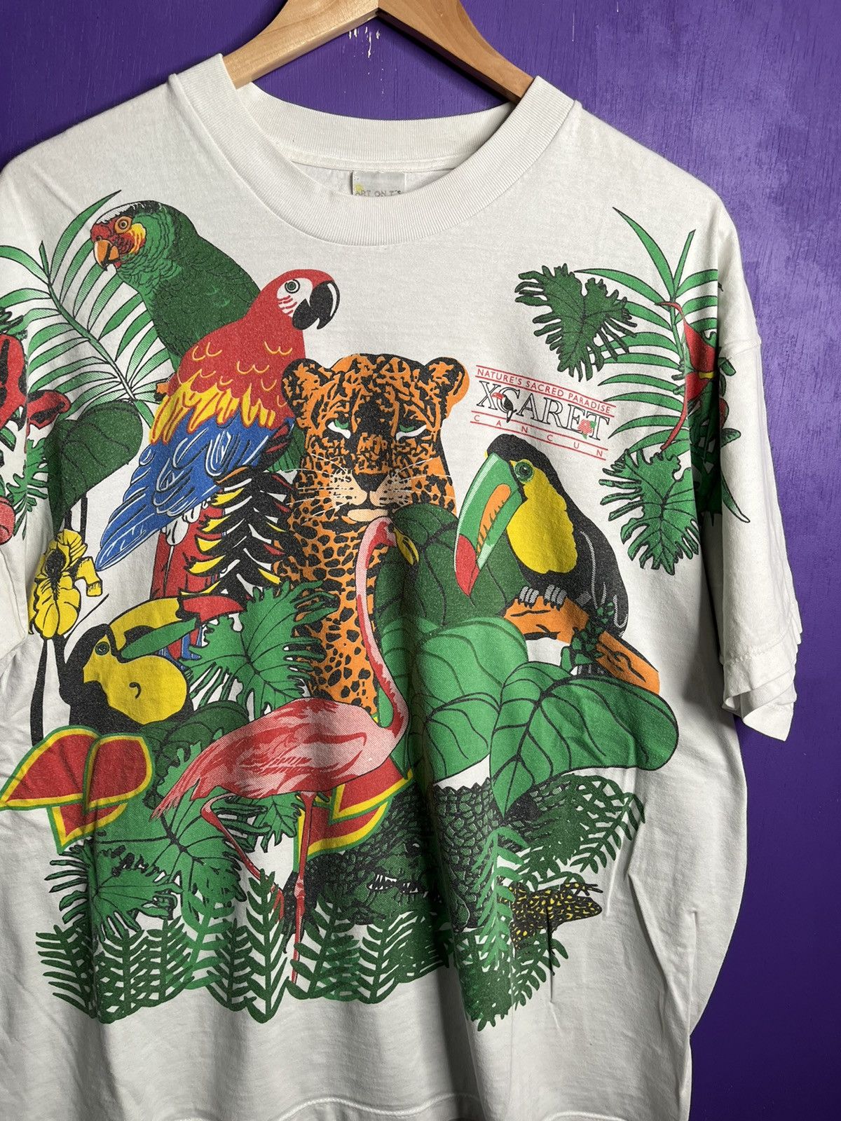 Vintage Vintage 90s Natures paradise big print t-shirt Size US XL / EU 56 / 4 - 3 Thumbnail