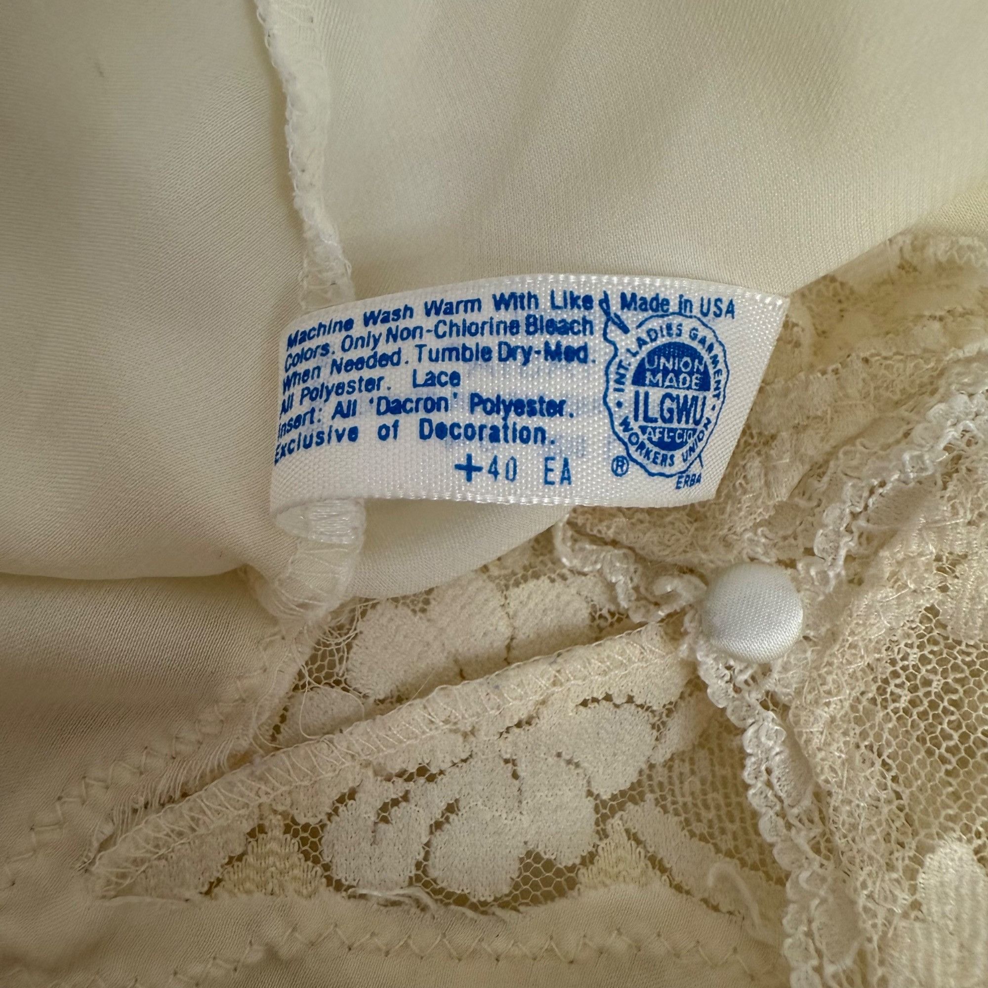 JCPenney Vintage JCPenney Fantasia Cream Ivory Lace Camisole & Shorts Size ONE SIZE - 5 Thumbnail