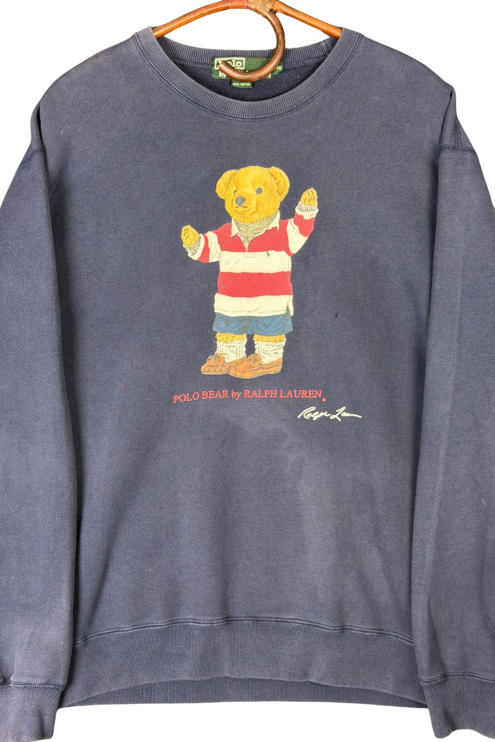 Polo Ralph Lauren Vintage Polo Bear Ralph Lauren Crewneck Sweatshirt Navy 90s Size US M / EU 48-50 / 2 - 6 Thumbnail
