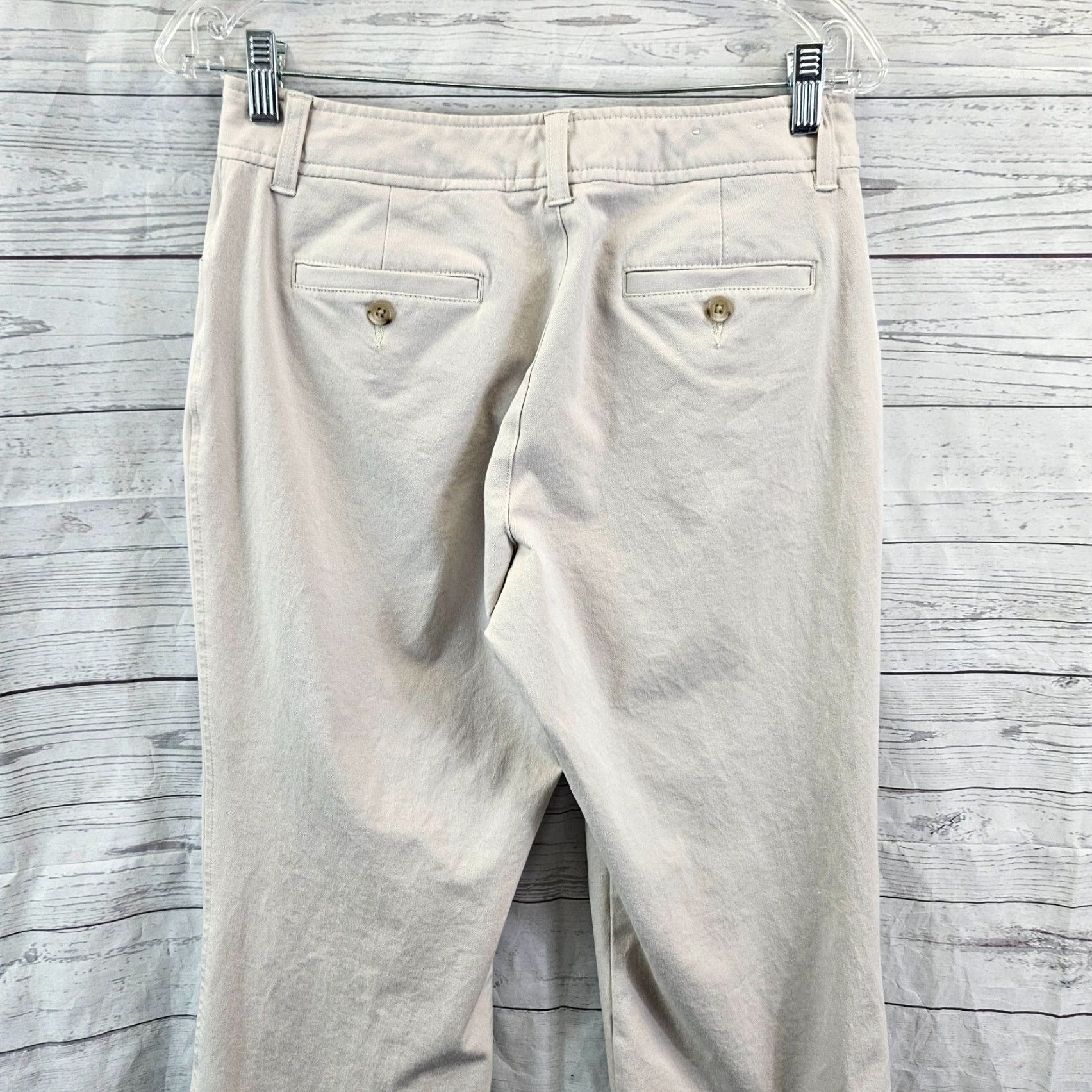 Eddie Bauer Eddie Bauer Womens Blakely Fit Pants Sz 6 Beige Mid Rise Straight Leg Chino Pants Womens Size 28" / US 6 / IT 42 - 4 Thumbnail