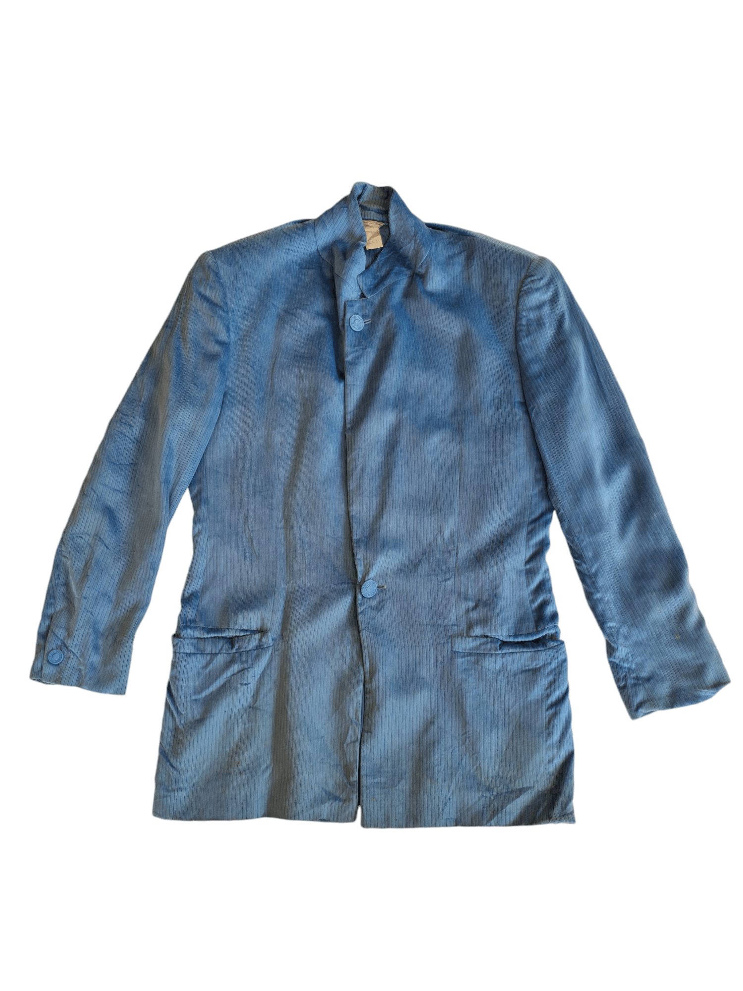 Versace Vintage Gianni Versace Velvet Jacket Blue Size US L / EU 52-54 / 3 - 1 Thumbnail