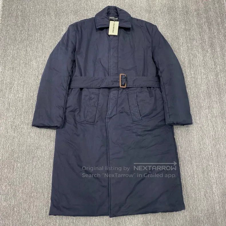 Balenciaga Balenciaga Blue Cotton Coat Jacket Size US S / EU 44-46 / 1 - 1 Thumbnail