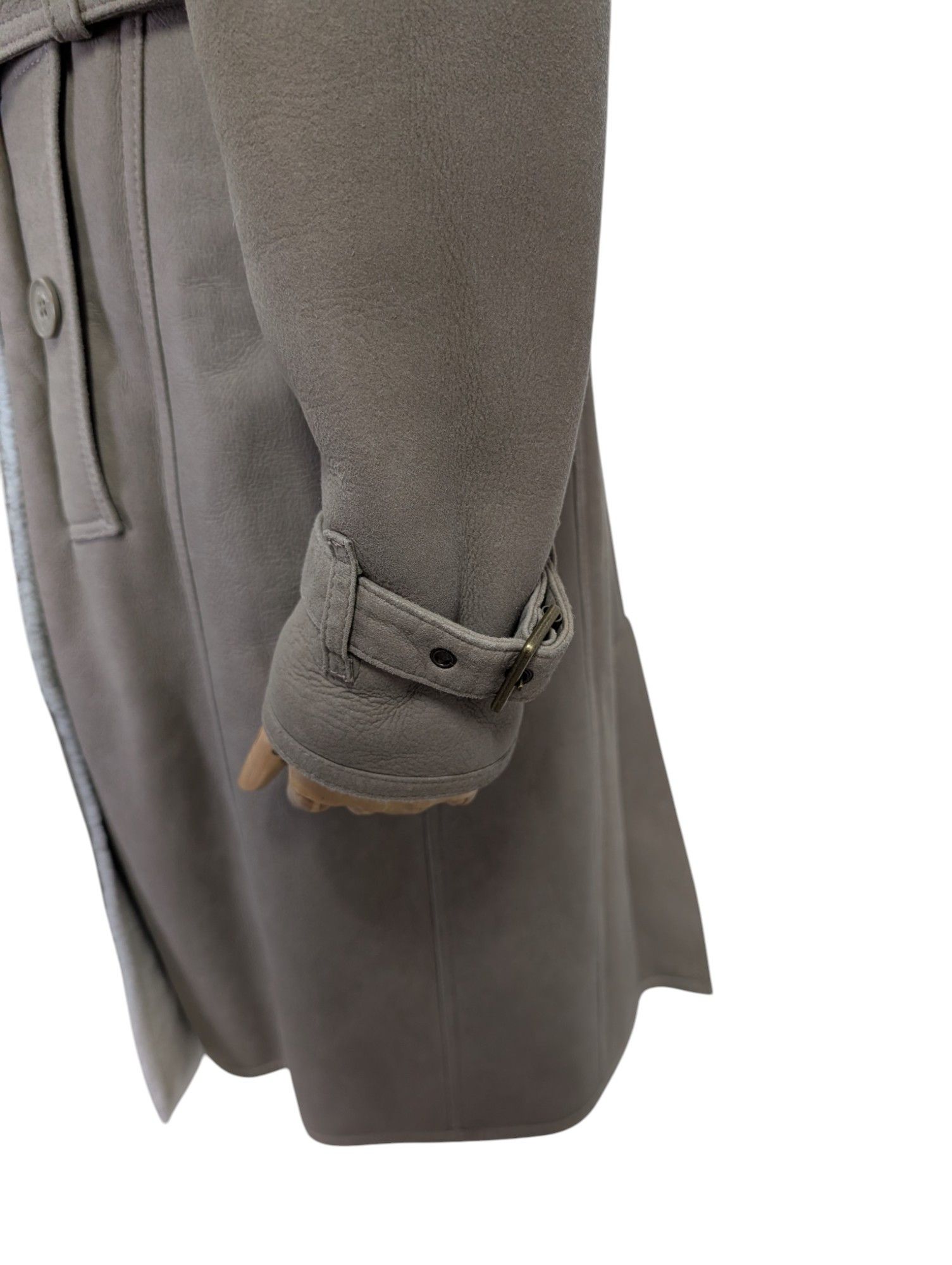 Burberry Taupe Shearling Mid-Length Overcoat Size XS / US 0-2 / IT 36-38 - 7 Thumbnail