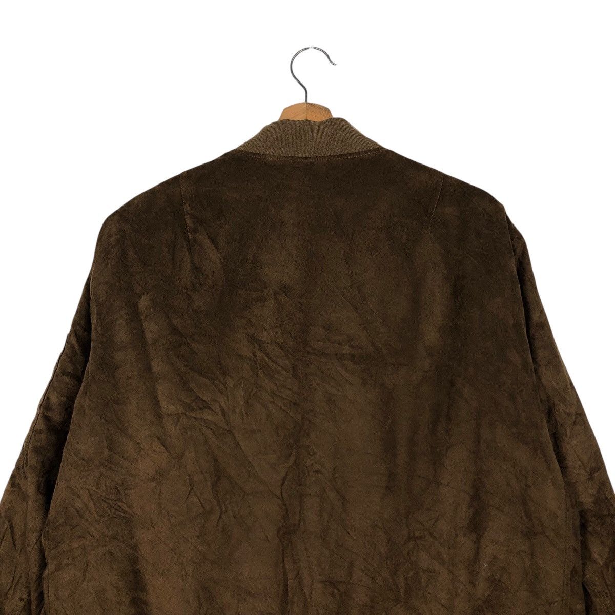 Japanese Brand 📌Rich Brown Vintage Bomber Biker Jacket Uniqlo Issey Miyake Size US XL / EU 56 / 4 - 10 Thumbnail