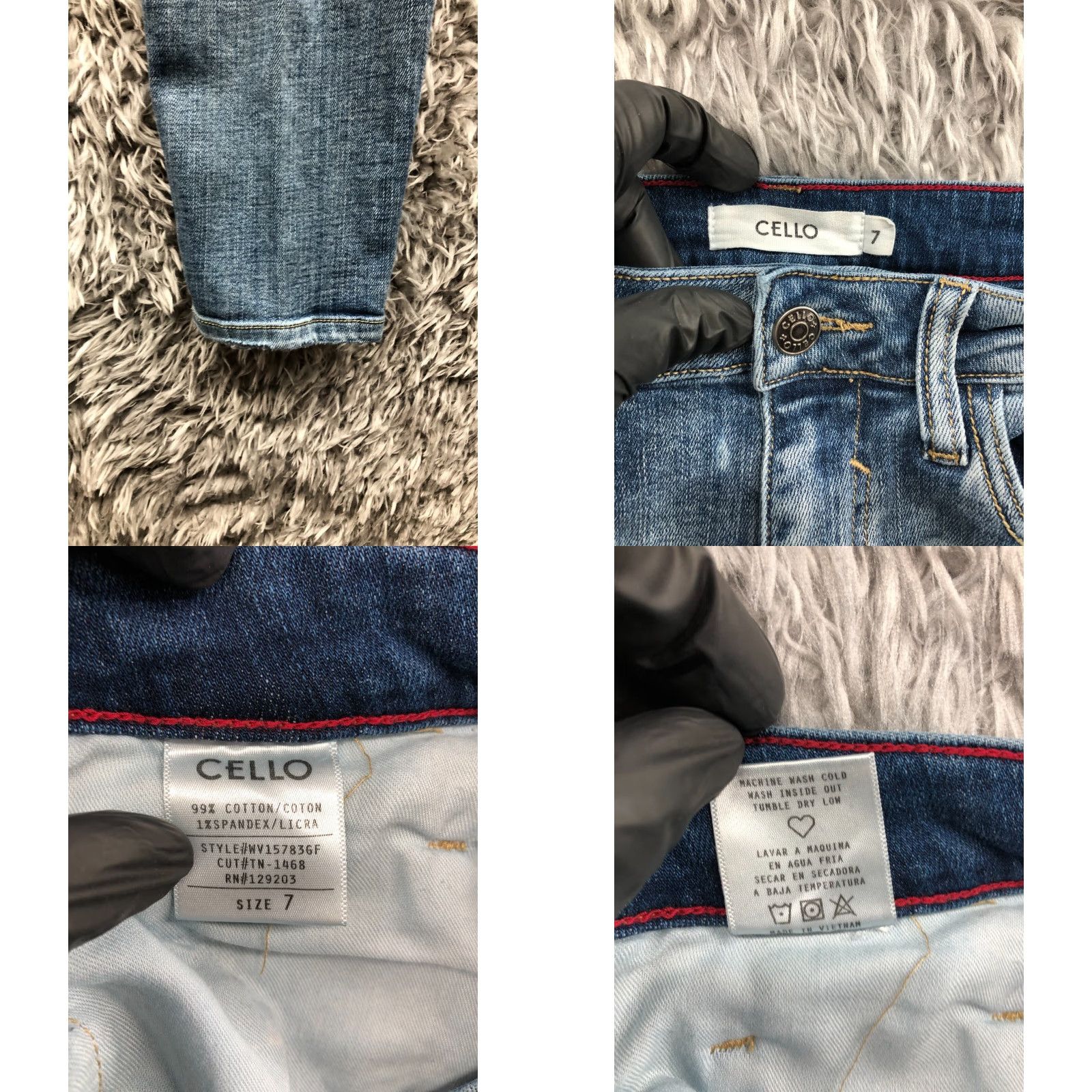Vintage Cello Jeans High Rise Skinny Juniors Size 7 Medium Wash Blue Size 28" / US 6 / IT 42 - 8 Thumbnail
