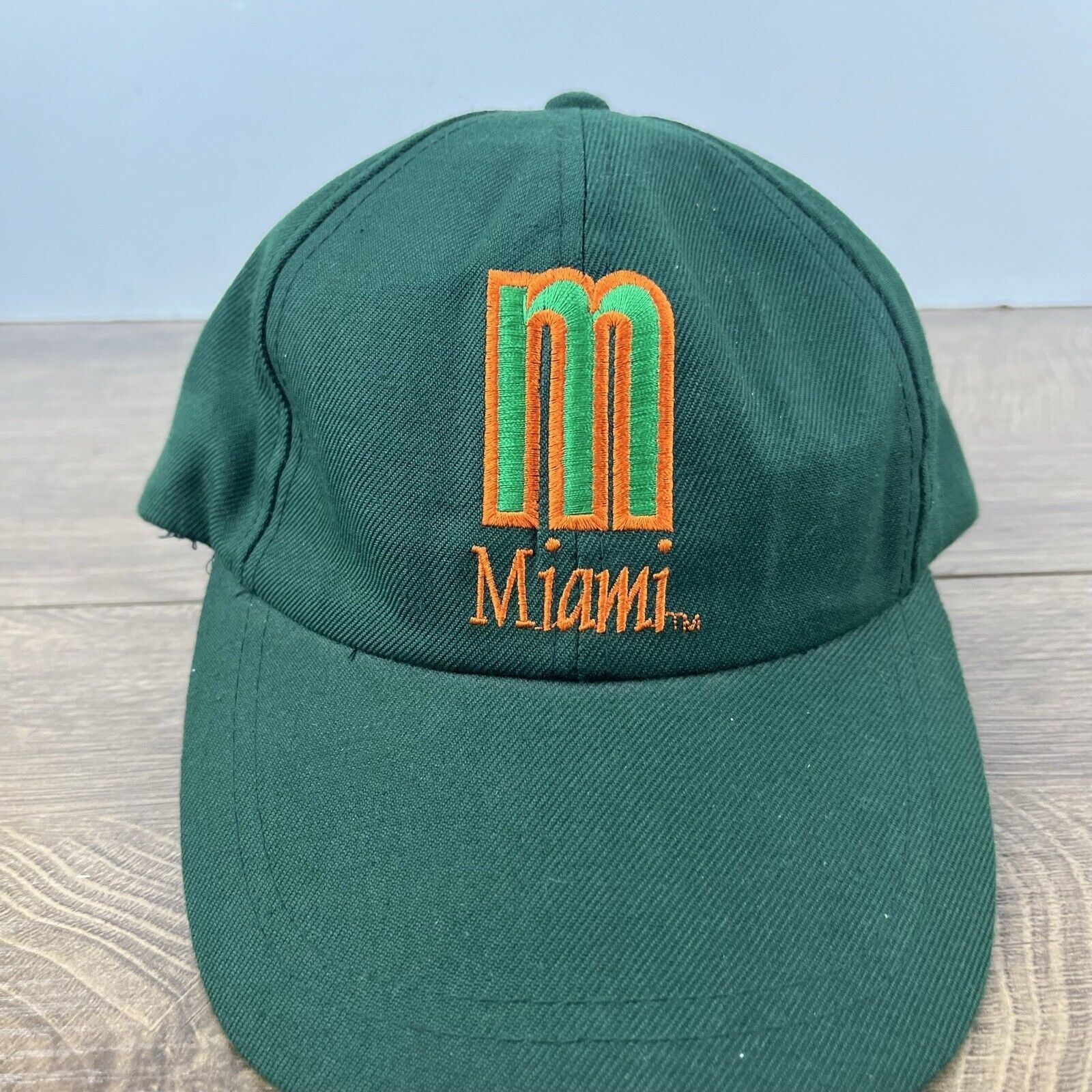 Other Vintage Miami Hurricanes Hat Green NCAA Cap Adjustable Green Size ONE SIZE - 5 Thumbnail