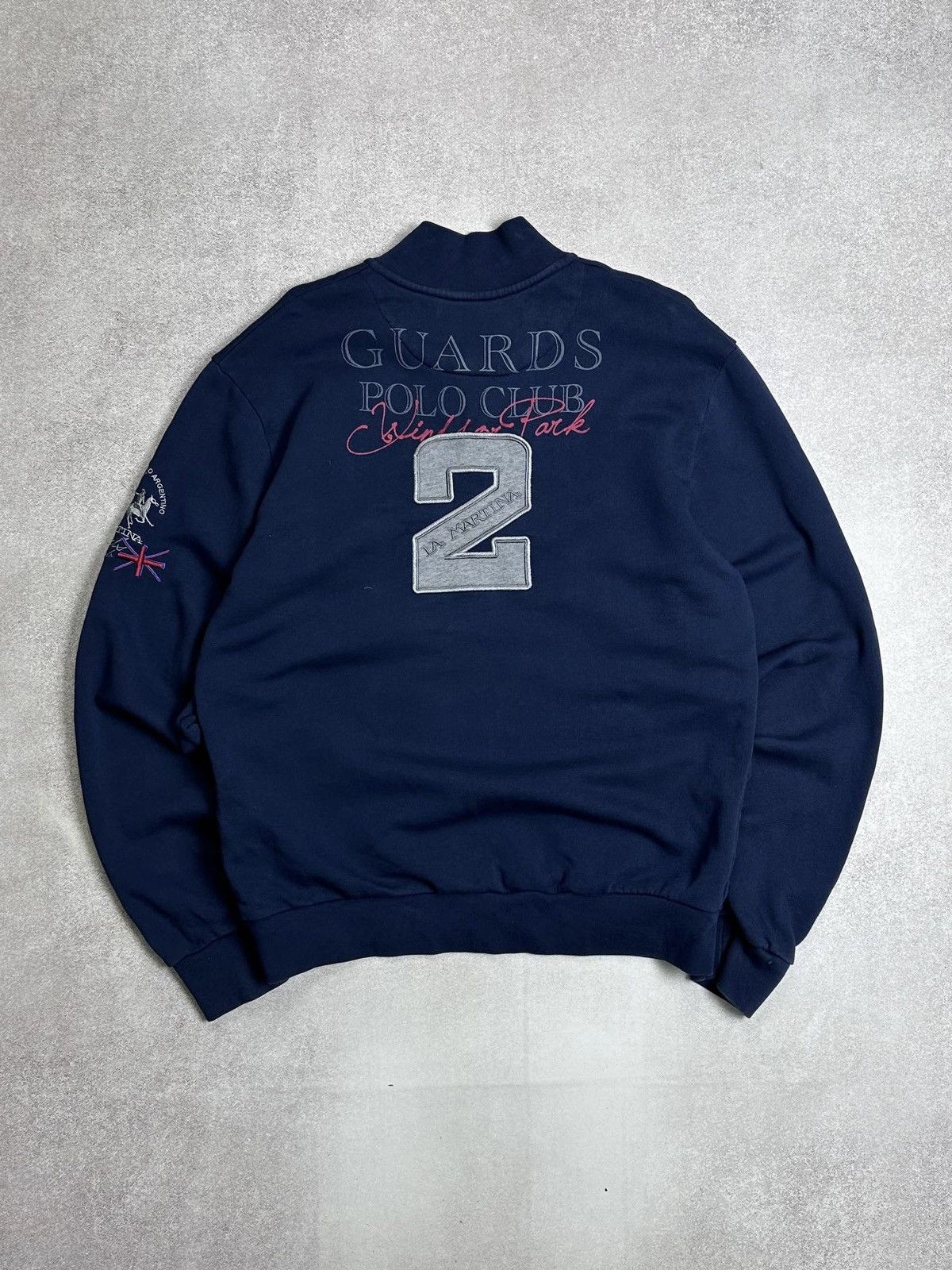 La Martina Vintage La Martina Guards Polo Club Button Sweatshirt XL Size US XL / EU 56 / 4 - 4 Thumbnail