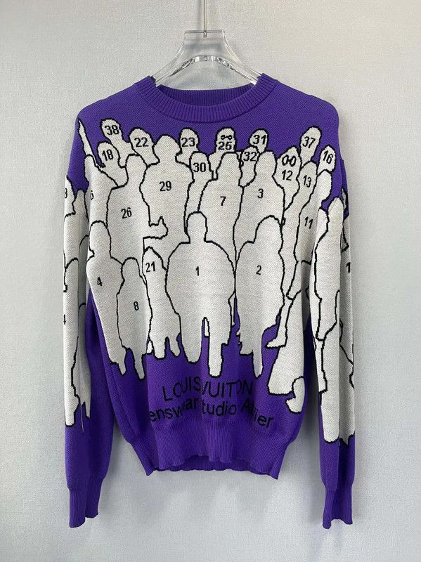 Louis Vuitton Louis Vuitton Purple Wool Knit Sweater 0089 Size US XS / EU 42 / 0 - 1 Thumbnail