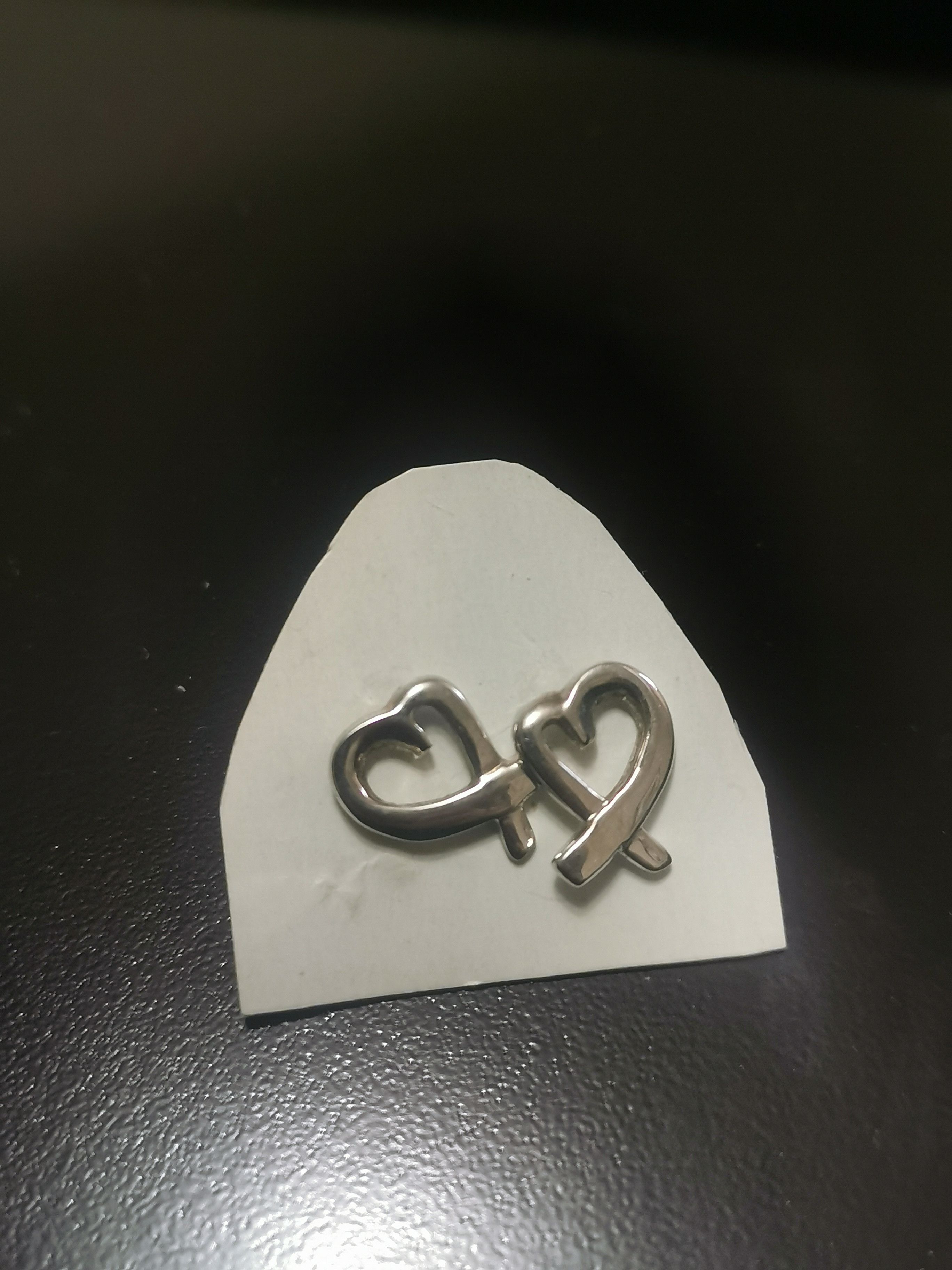 Jewelry Silver heart earrings Size ONE SIZE - 1 Preview