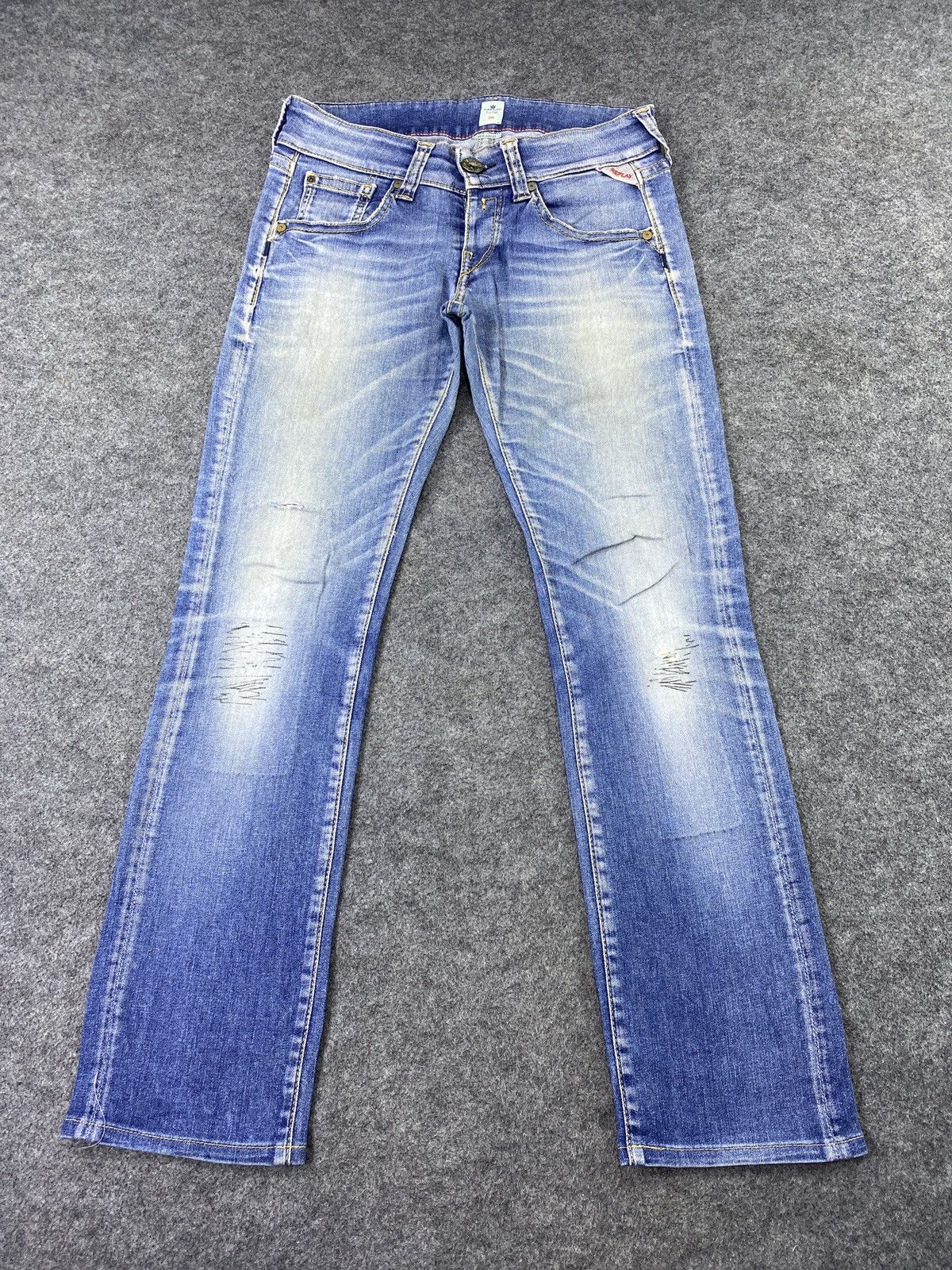 Jean × Replay Vintage Replay Distressed Blue Wash Denim- J1128 Size US 31 - 2 Thumbnail