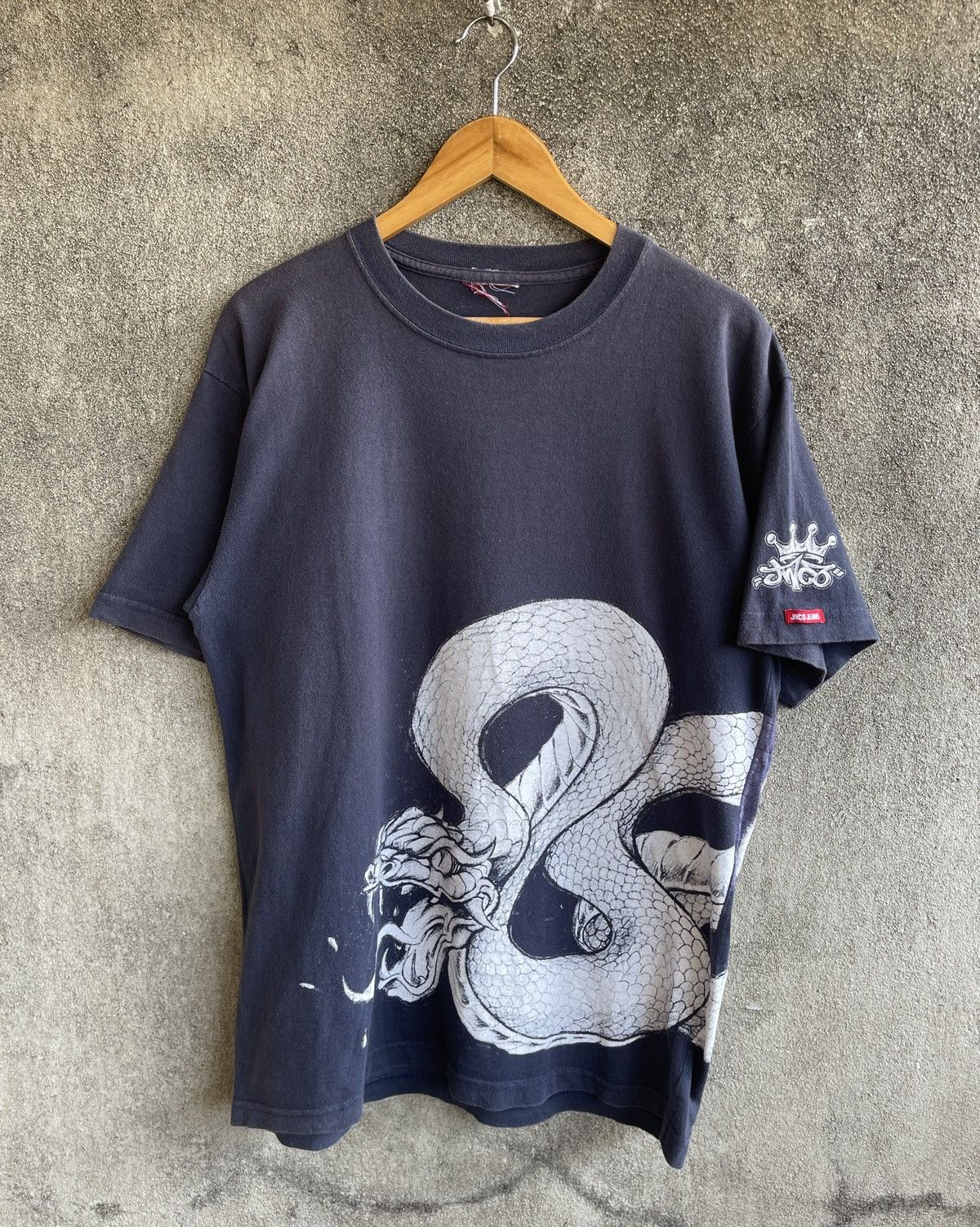 JNCO Rare‼️Vintage 90s Sun Faded🔥JNCO🔥Dragon Fly Faded Tee Size US L / EU 52-54 / 3 - 2 Thumbnail