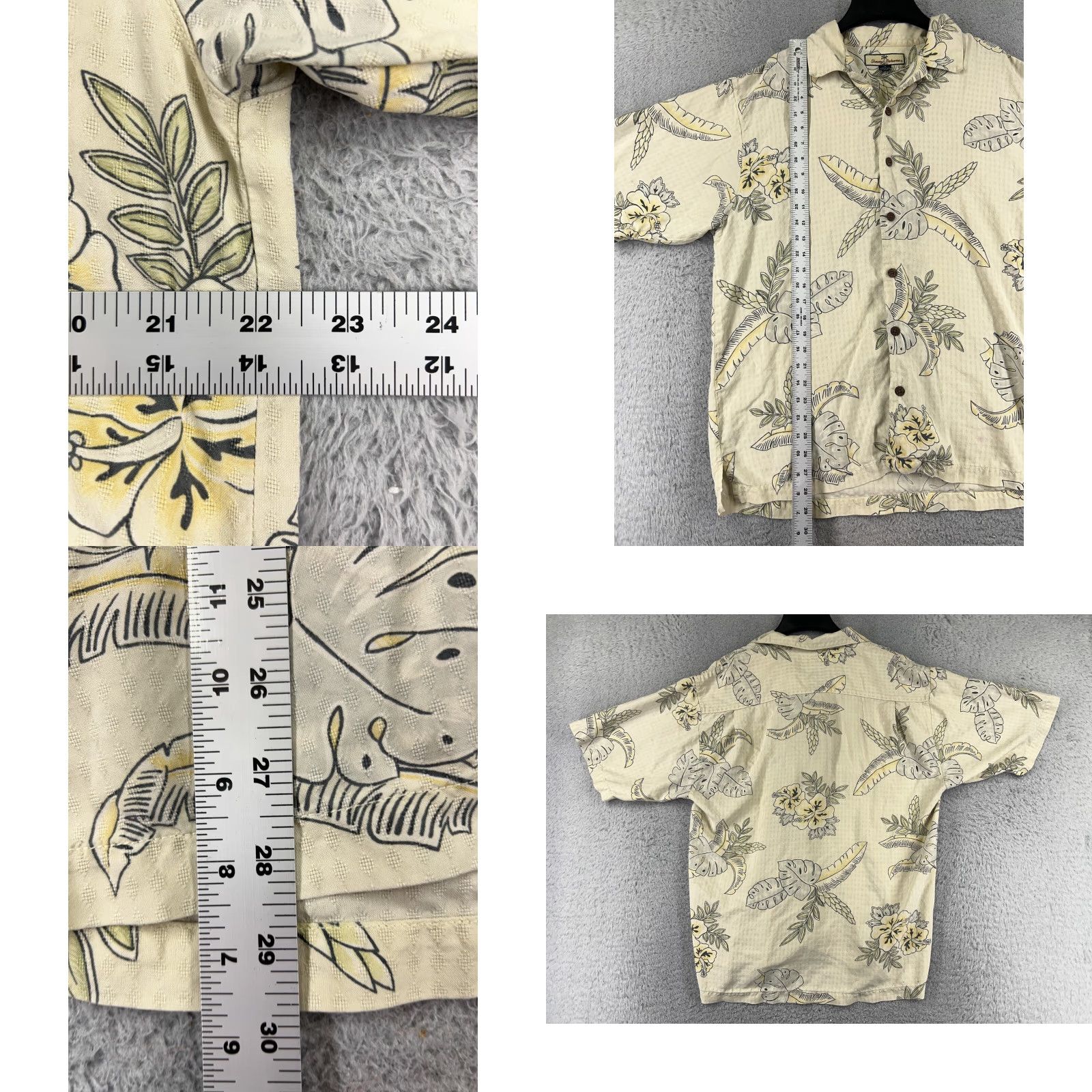 Tommy Bahama Tommy Bahama Shirt Men Medium Yellow Floral Hawaiian Button Up 100% Silk Pocket Size US M / EU 48-50 / 2 - 8 Thumbnail
