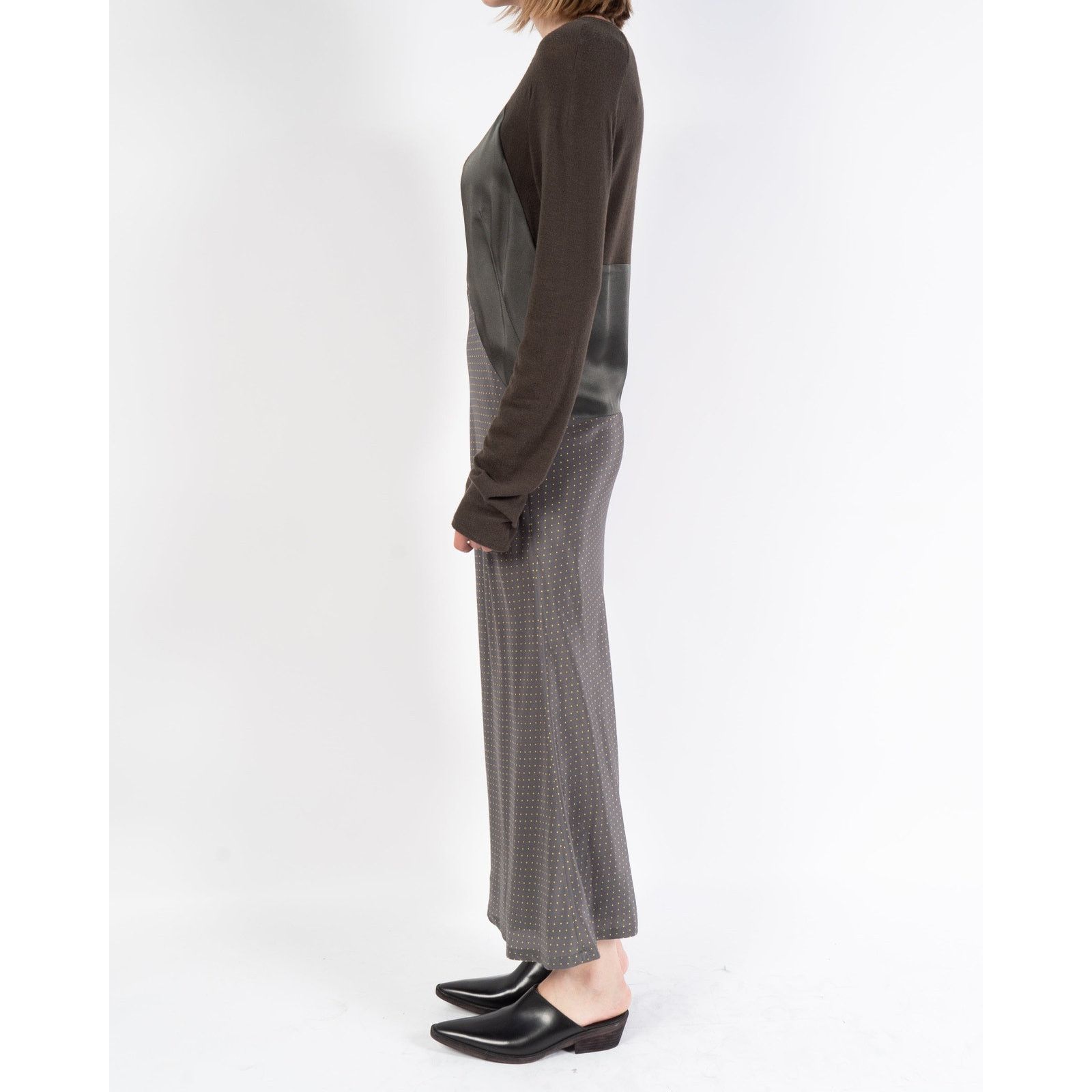 Haider Ackermann FW19 Mixed Fabric Dress Green Size S / US 4 / IT 40 - 3 Thumbnail