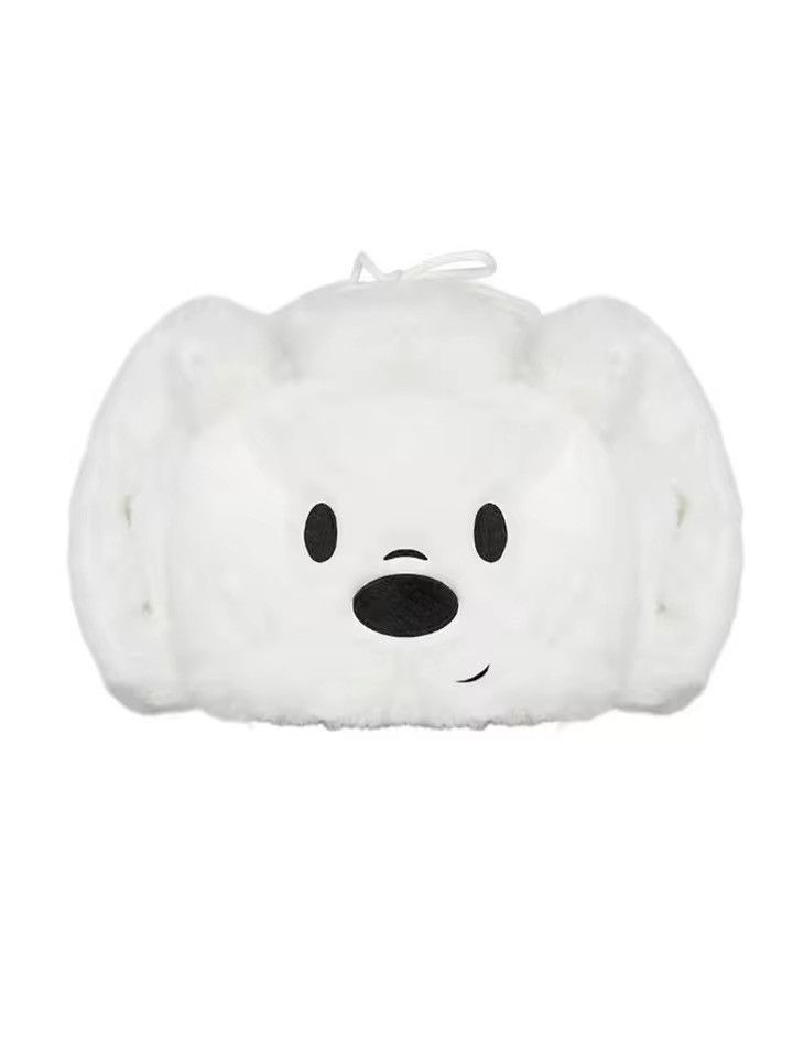 Other Warm Ushanka Hat White bear Size ONE SIZE - 5 Thumbnail