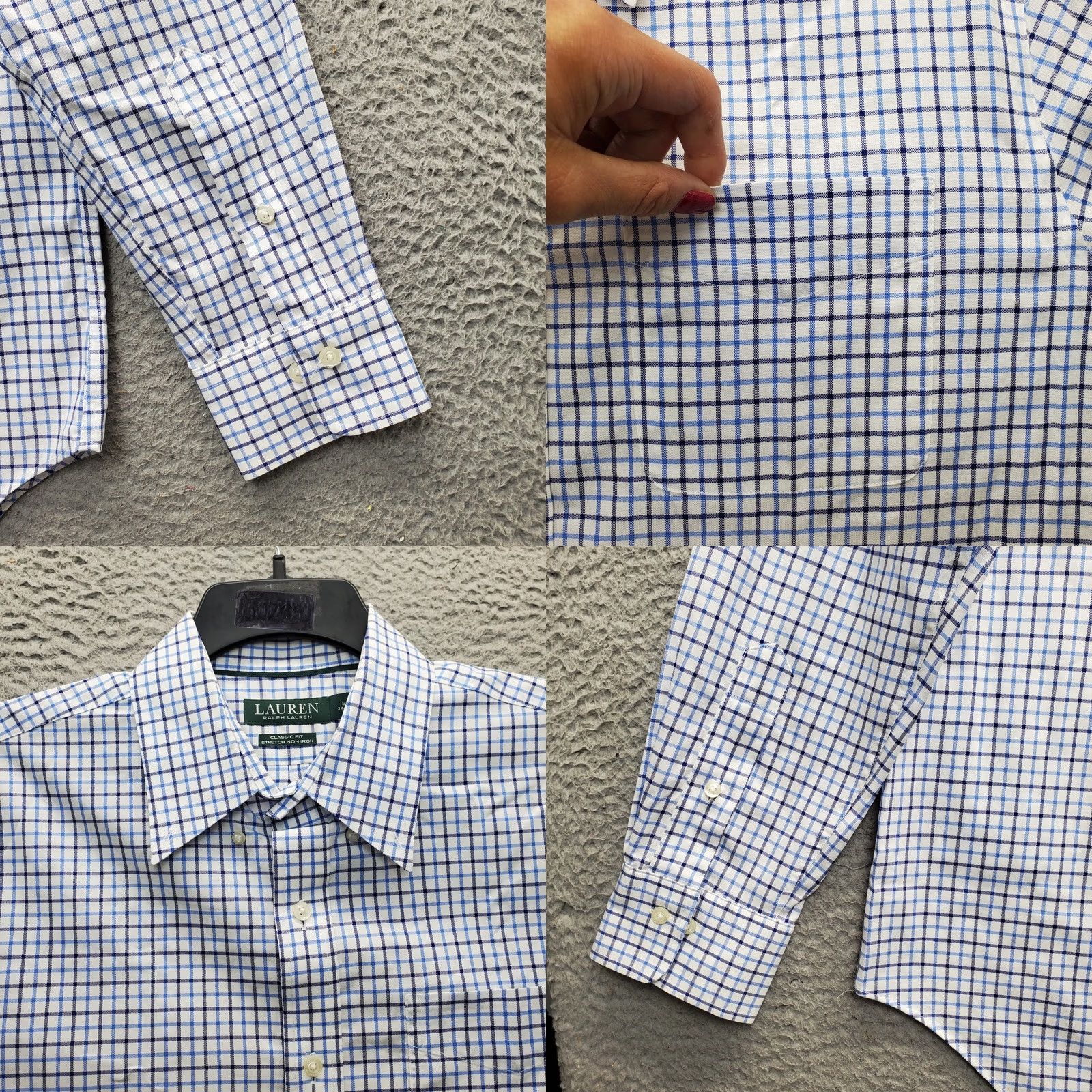 Ralph Lauren Lauren Ralph Lauren Dress Shirt Mens 16.5 Multicolor Plaid Classic Stretch Non-Iron Shirt Mens XS-XL? Size 46R - 8 Thumbnail