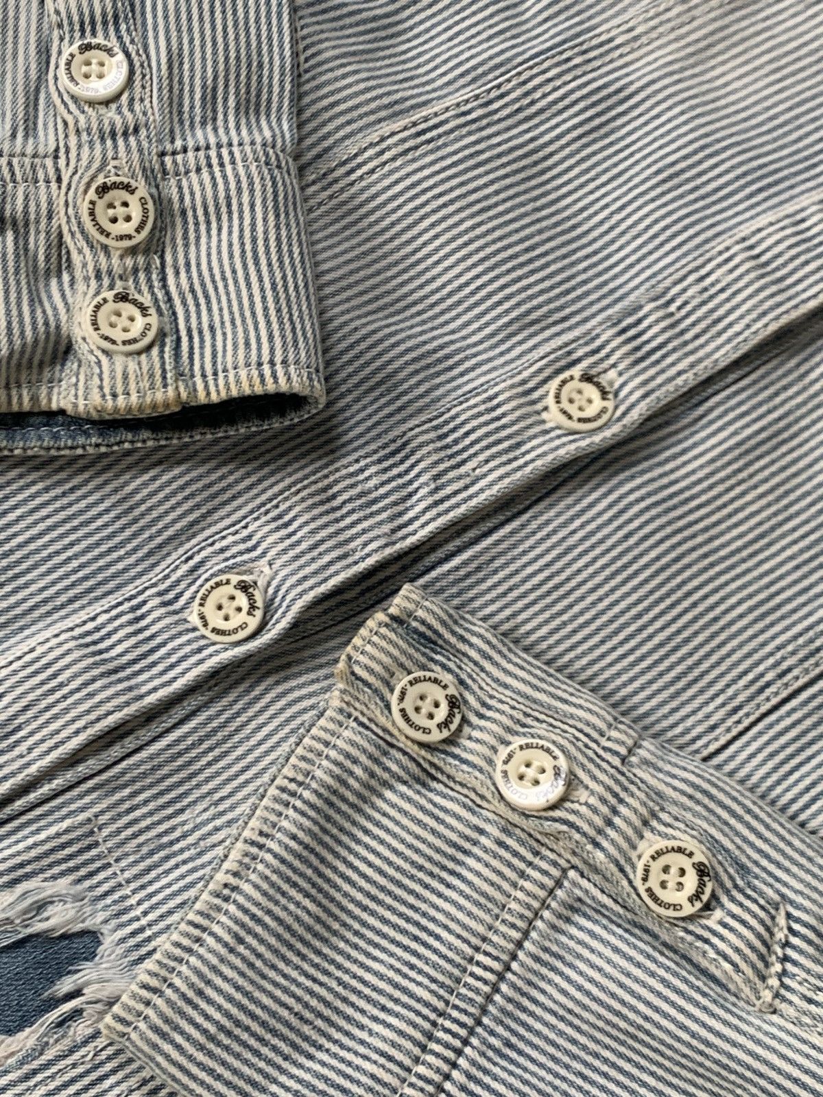 Le Grande Bleu (L.G.B.) Japanese BACKS ripped LGB bono style jacket destroyed Size US S / EU 44-46 / 1 - 8 Thumbnail