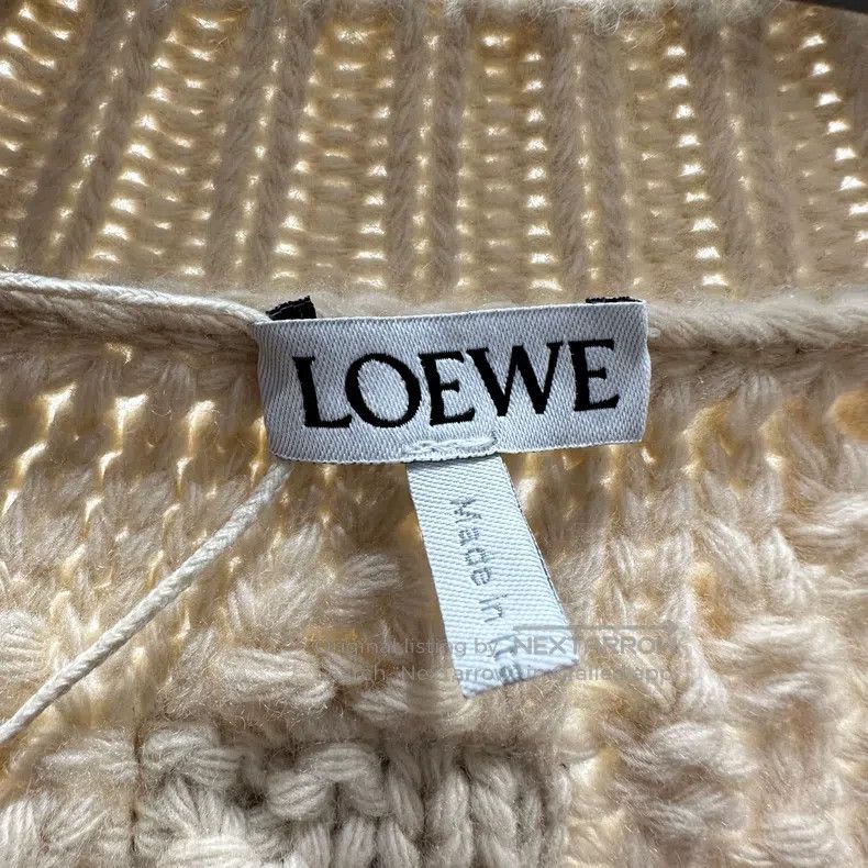 Loewe Loewe Contrast color logo leather patch wool knitted long Size XS / US 0-2 / IT 36-38 - 3 Thumbnail