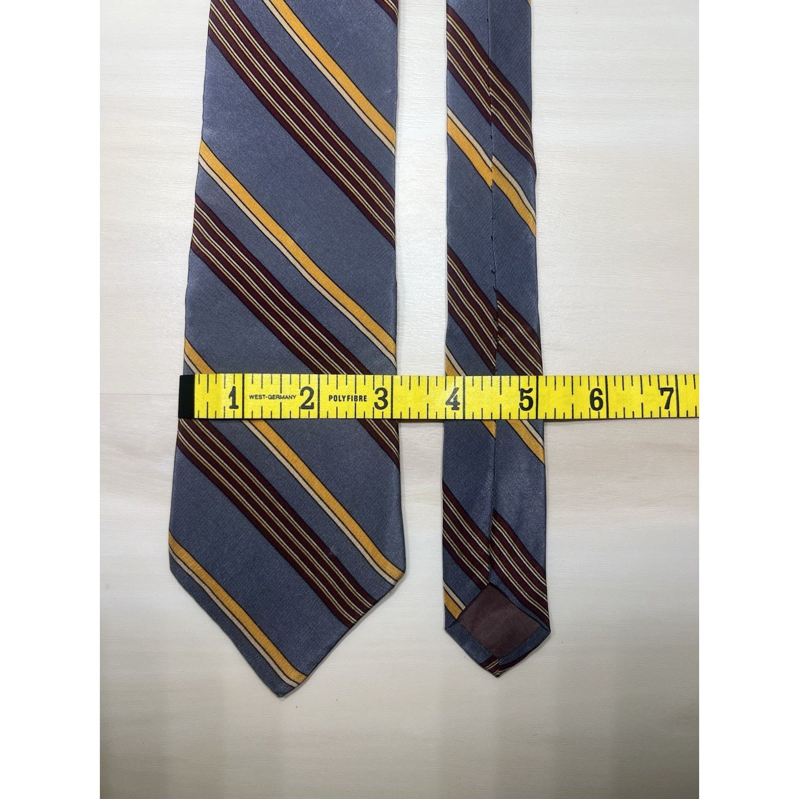 Yves Saint Laurent YSL YVES SAINT LAURENT Striped Multicolor 100% Silk Necktie Size ONE SIZE - 6 Thumbnail