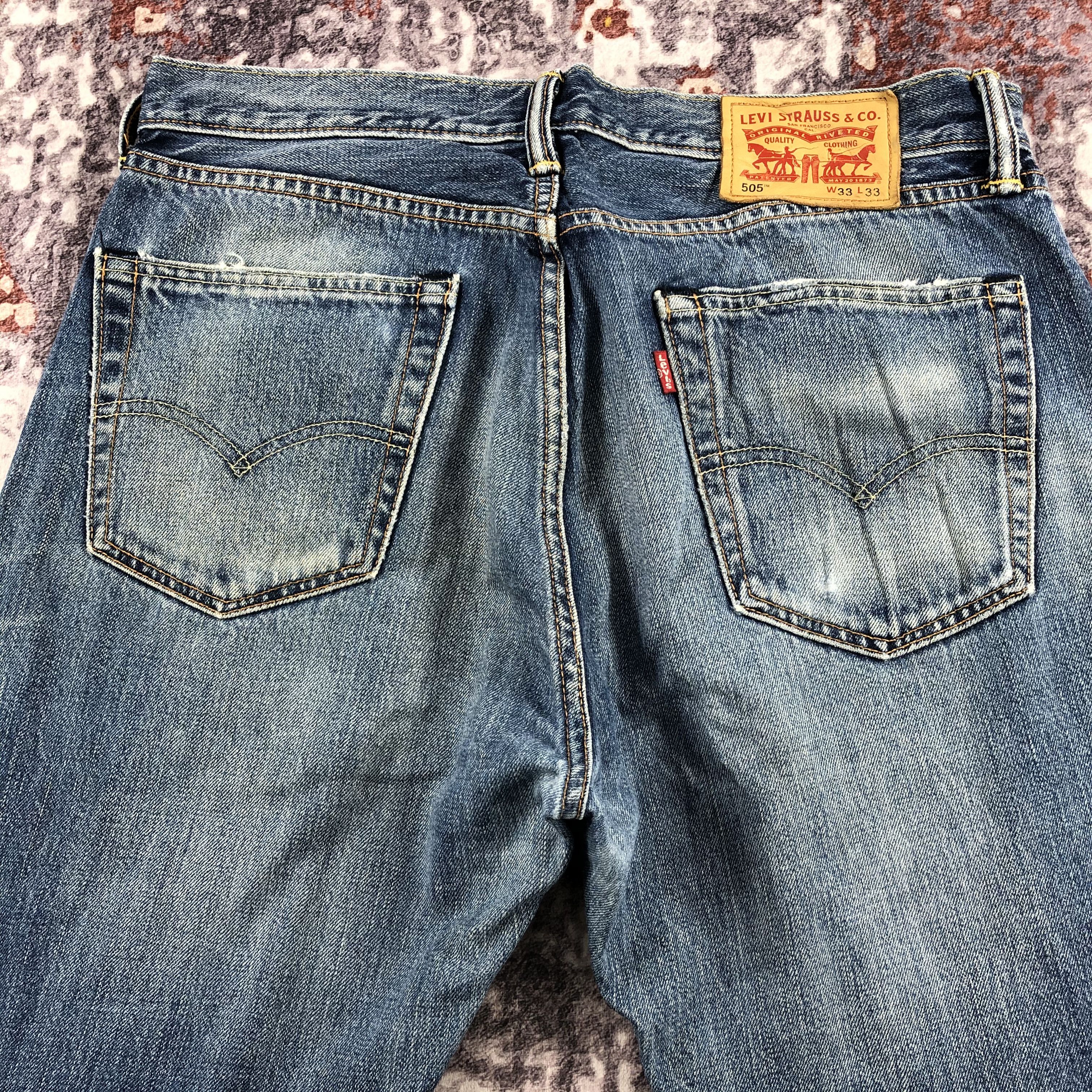 Levi's × Vintage Vintage Blue Wash Levis 505 Jeans-JM2210 Size US 35 - 5 Thumbnail