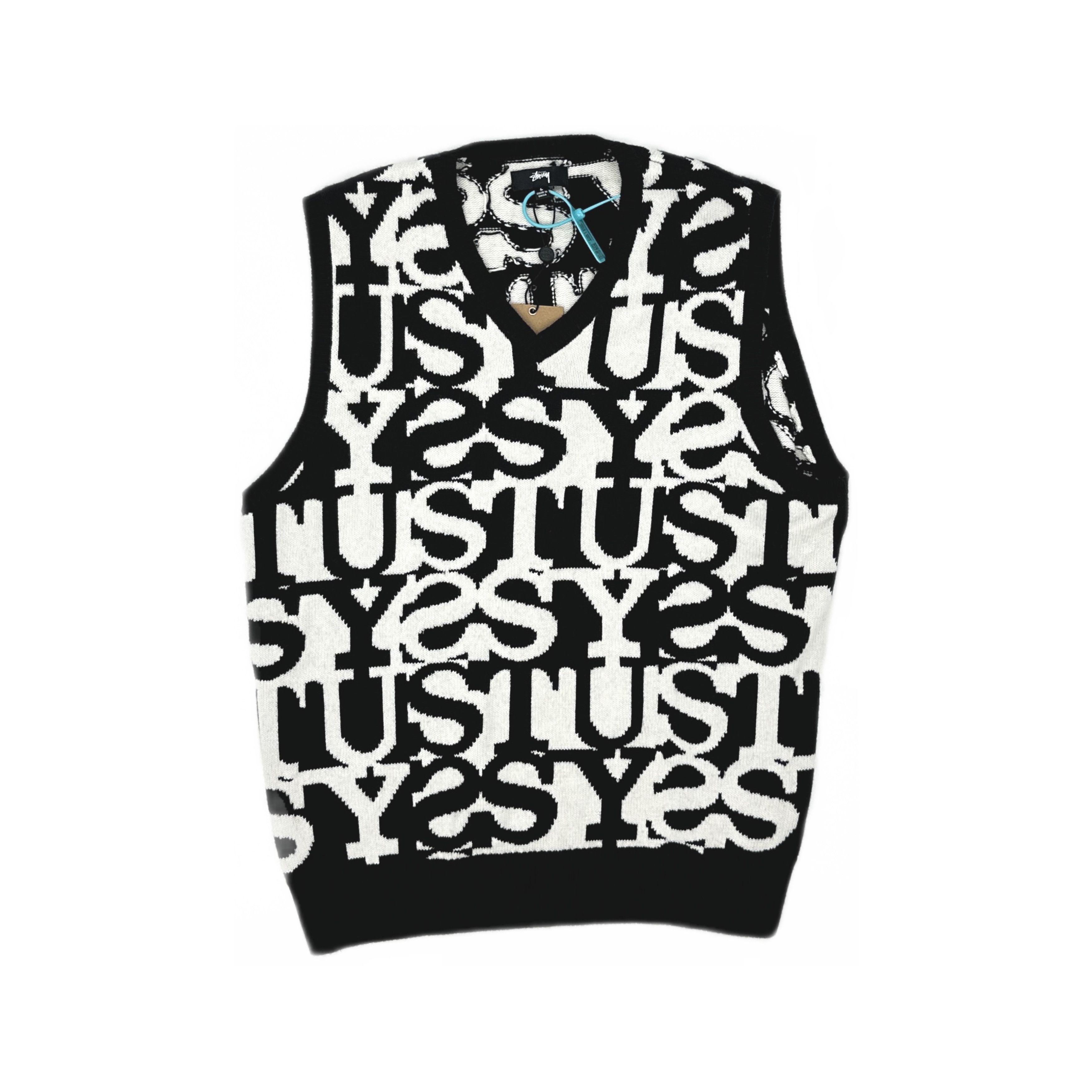 Streetwear × Stussy × Vintage Stussy Photo Jacquard Knit Vest