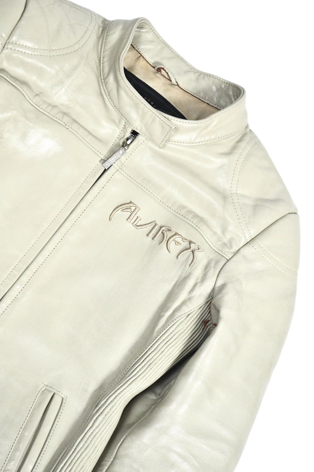 Avirex Y2K Avirex Leather Embroidered Samurai Japanese Biker Jacket Size XS / US 0-2 / IT 36-38 - 7 Thumbnail
