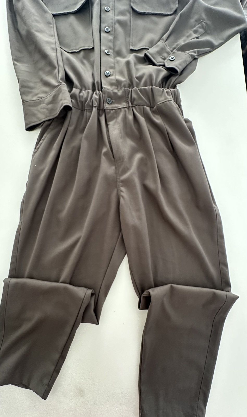 Designer Jumpsuit / Overall Khaki Color Size US 31 - 2 Thumbnail