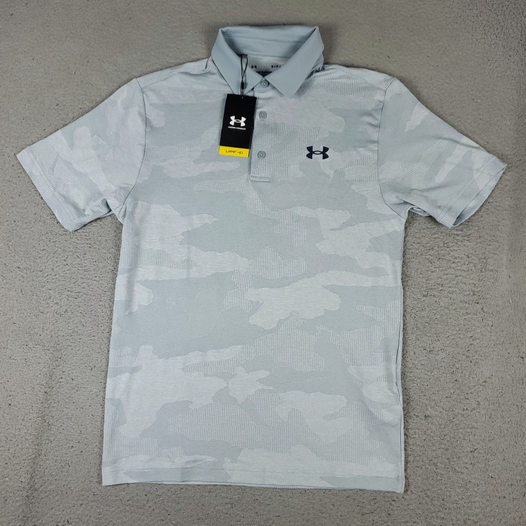 Under Armour Under Armour Polo Shirt Mens Small Blue Camouflage Golf Casual Short Sleeve Polo Shirt Mens Blue Camouflage Short Sleeve Polo Under Armour Size US S / EU 44-46 / 1 - 2 Thumbnail