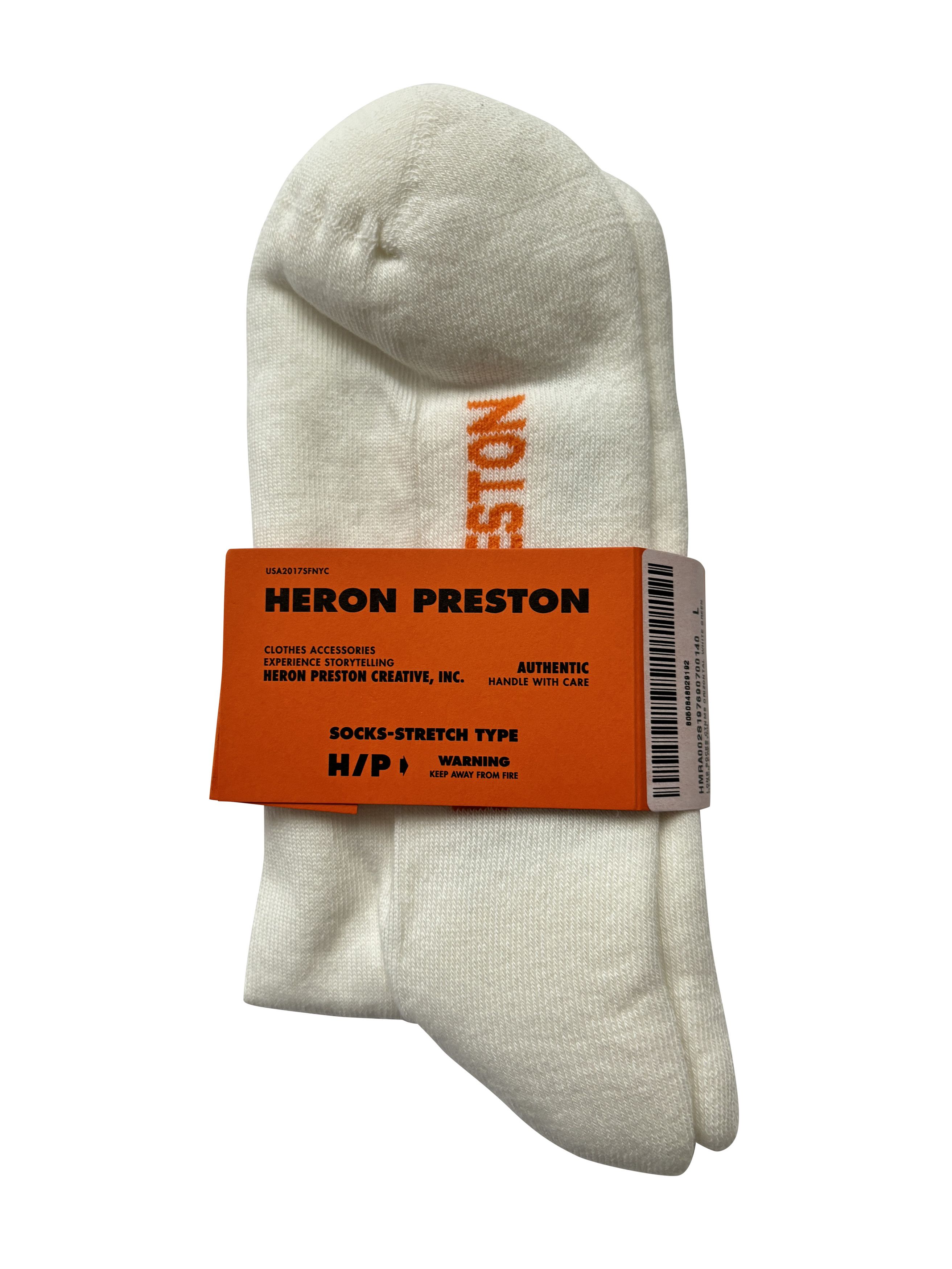Heron Preston ⚡️QUICK SALE⚡️Heron Preston CTNMB White Logo Socks Size ONE SIZE - 1 Thumbnail